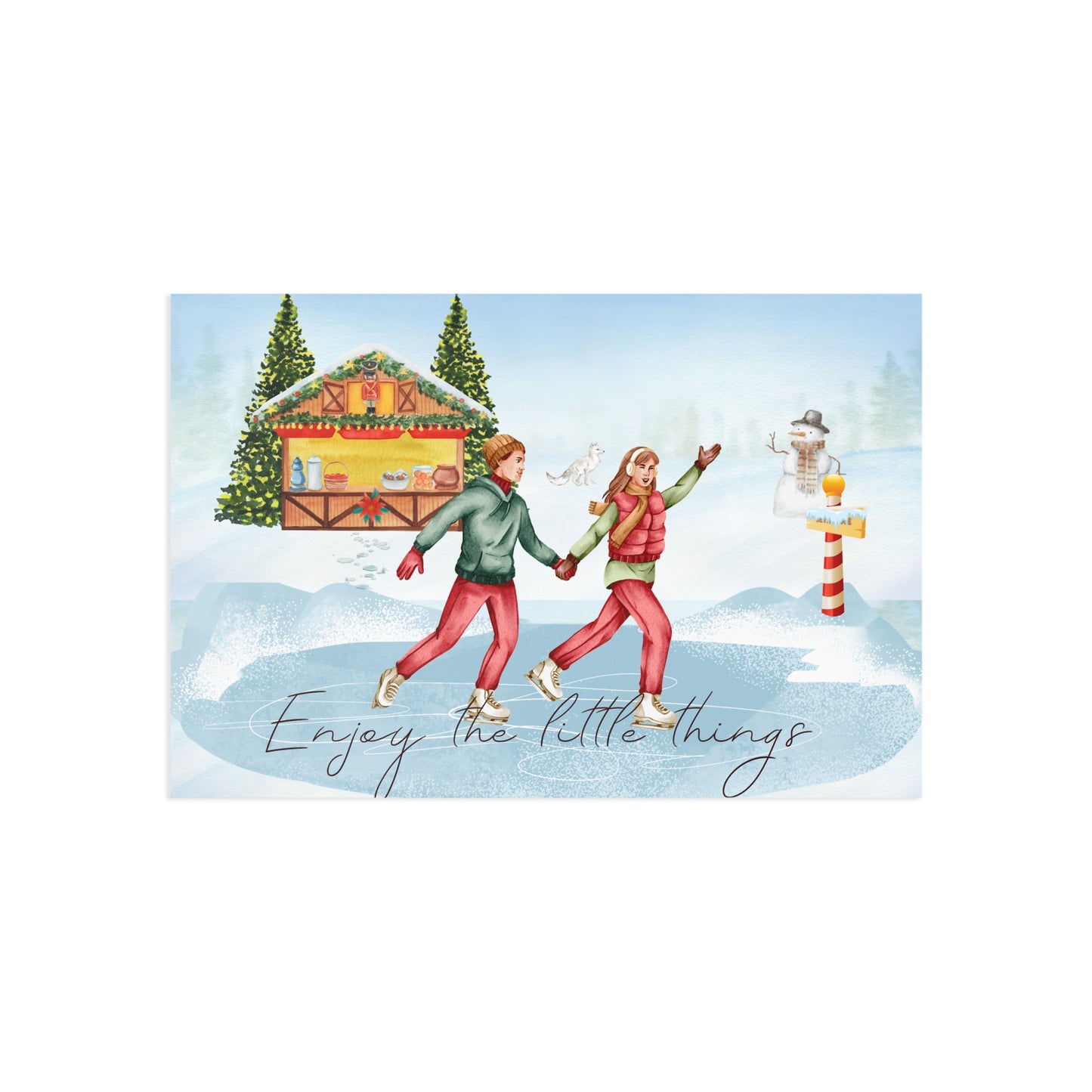 The Dreamer's Bookshop "Ice Skating" Enjoy the Little Things Card