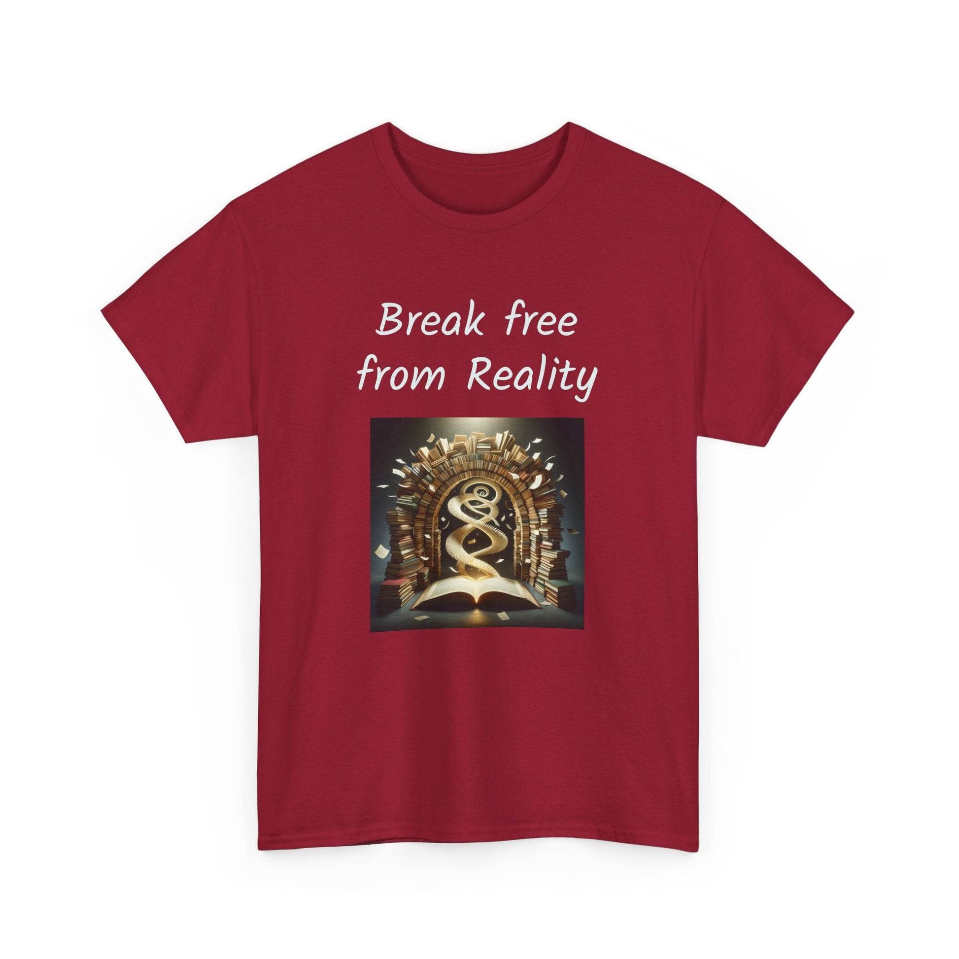 Break Free - Graphic Tee - Unisex Heavy Cotton T-Shirt - Book Lovers - The Dreamer's Bookshop.
