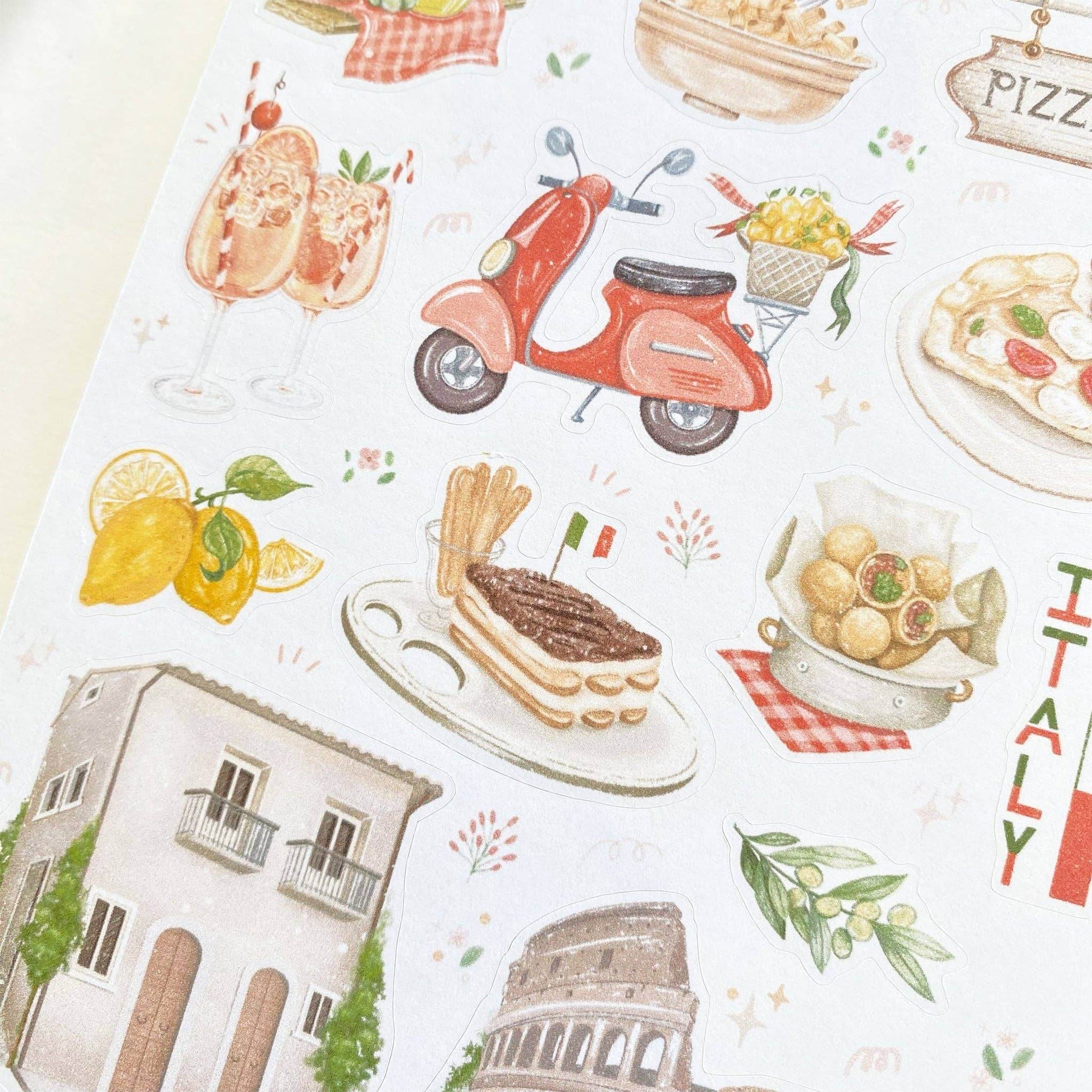 LETTOOn - Stickervel - In Love With Italy - The Dreamer's Bookshop.