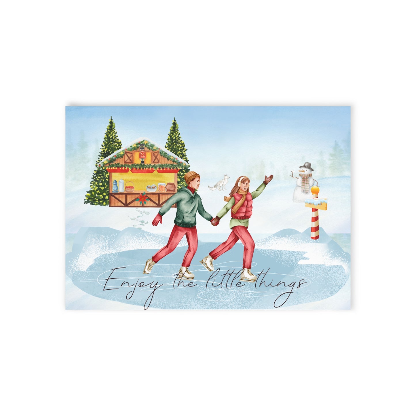 The Dreamer's Bookshop "Ice Skating" Enjoy the Little Things Card