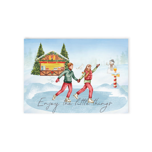The Dreamer's Bookshop "Ice Skating" Enjoy the Little Things Card