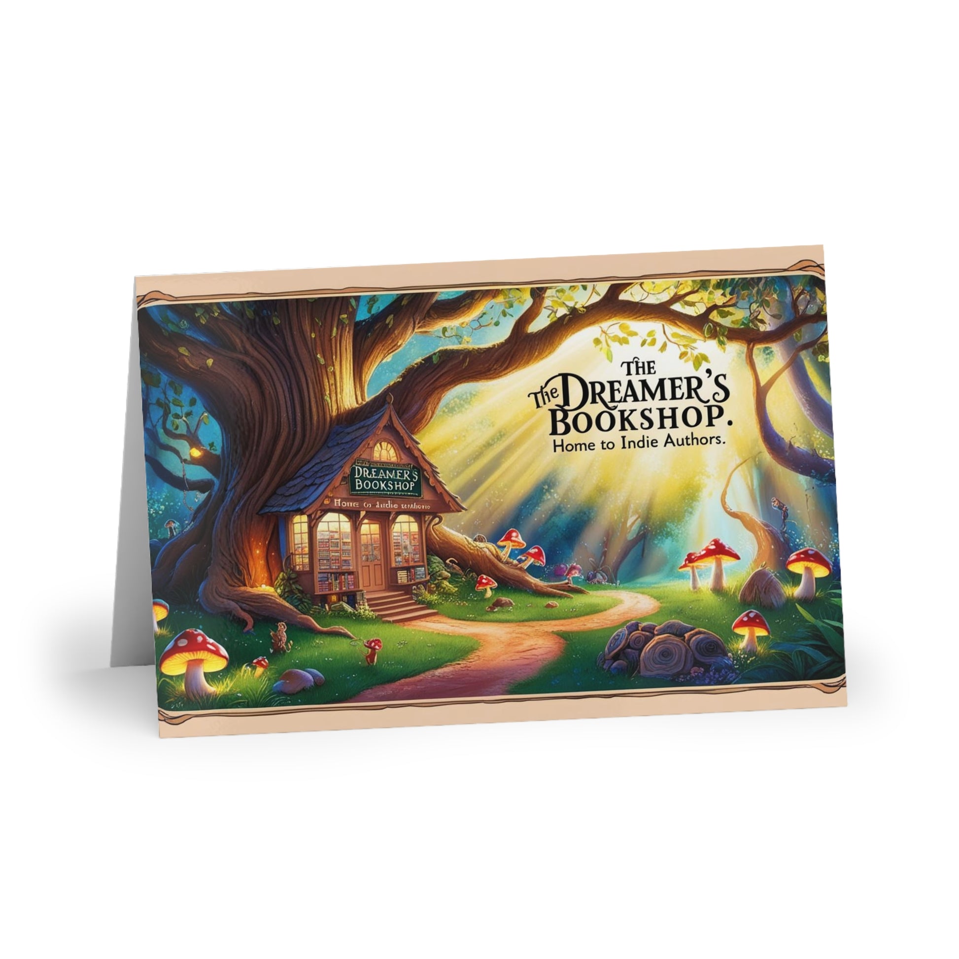 The Dreamer's Bookshop "Tree and Books " Art Print Card - The Dreamer's Bookshop.