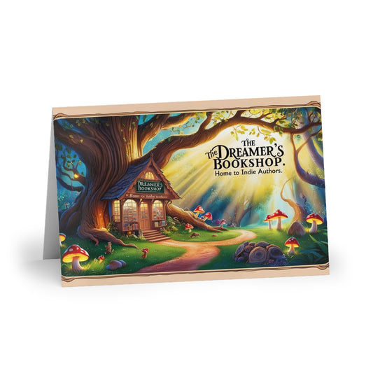 The Dreamer's Bookshop "Tree and Books " Art Print Card - The Dreamer's Bookshop.