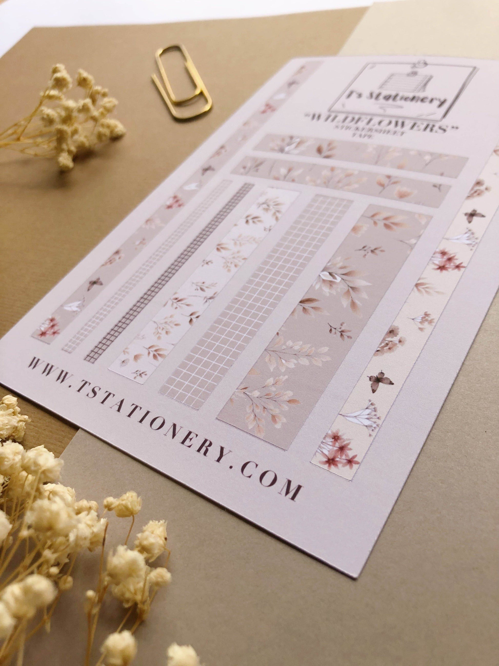 T's Stationery - Stickerveltape „Wildflower” - The Dreamer's Bookshop.