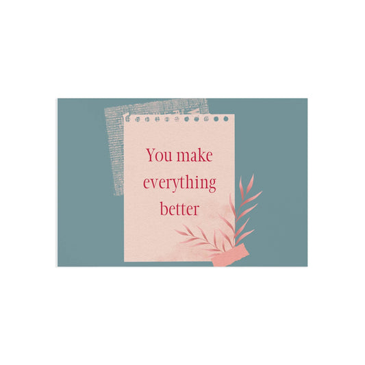 The Dreamer's Bookshop Appreciation "You Make Everything" Print Card - The Dreamer's Bookshop.