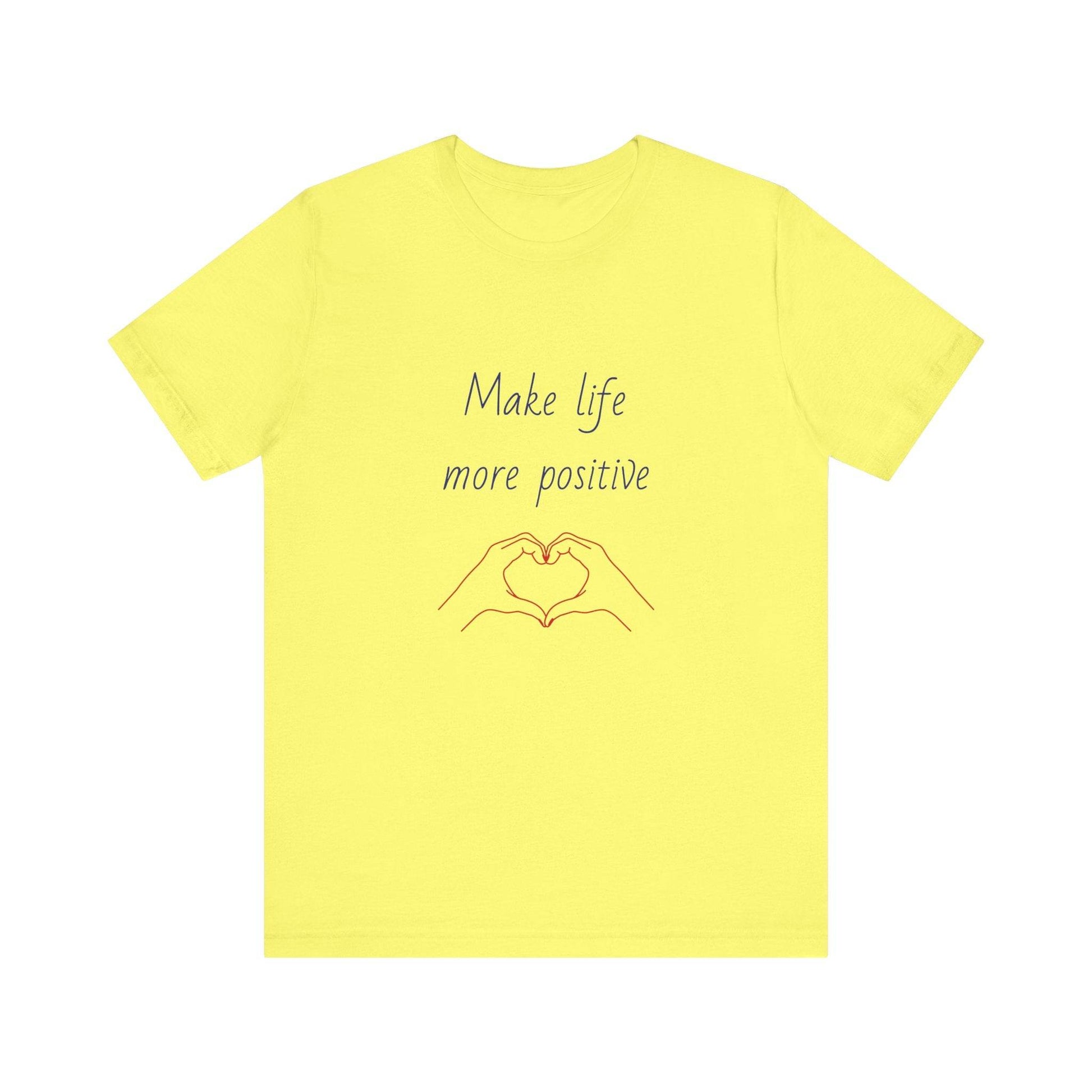Positive Vibes Unisex Short Sleeve Tee - Make Life More Positive - The Dreamer's Bookshop.