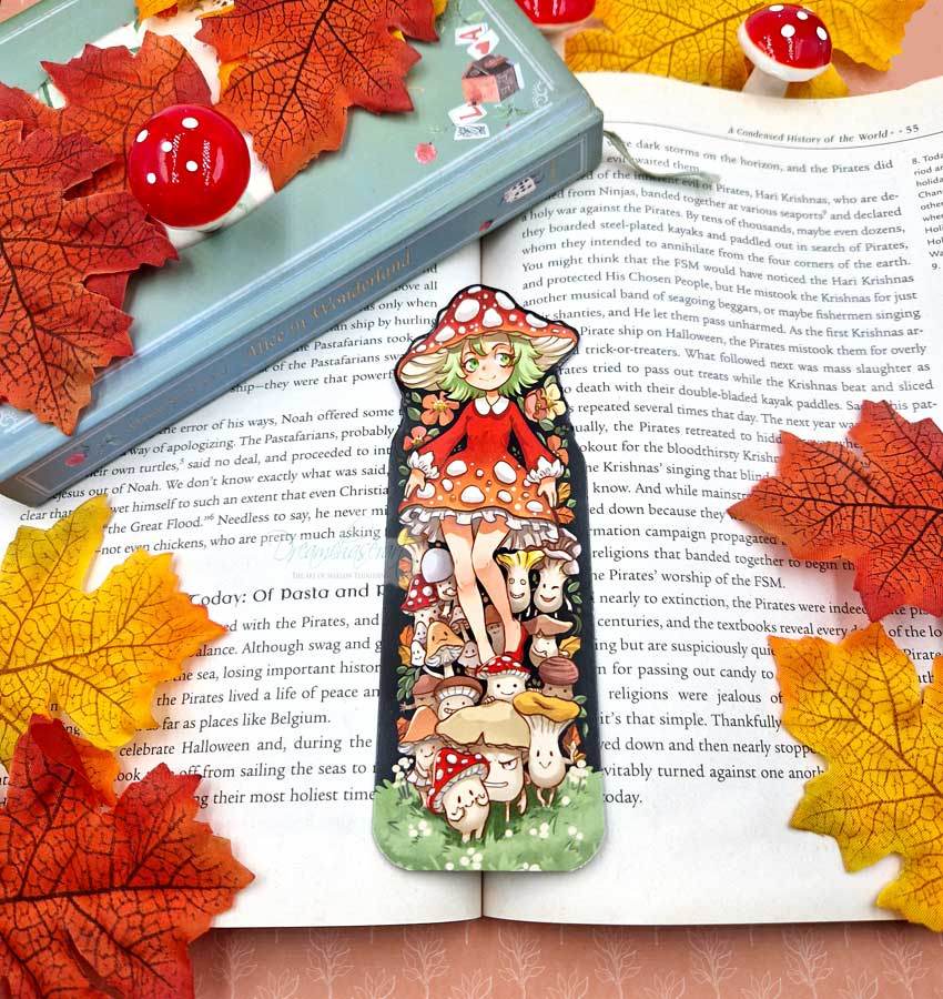 Dreamchaserart - Mushy Sally bladwijzer - The Dreamer's Bookshop.