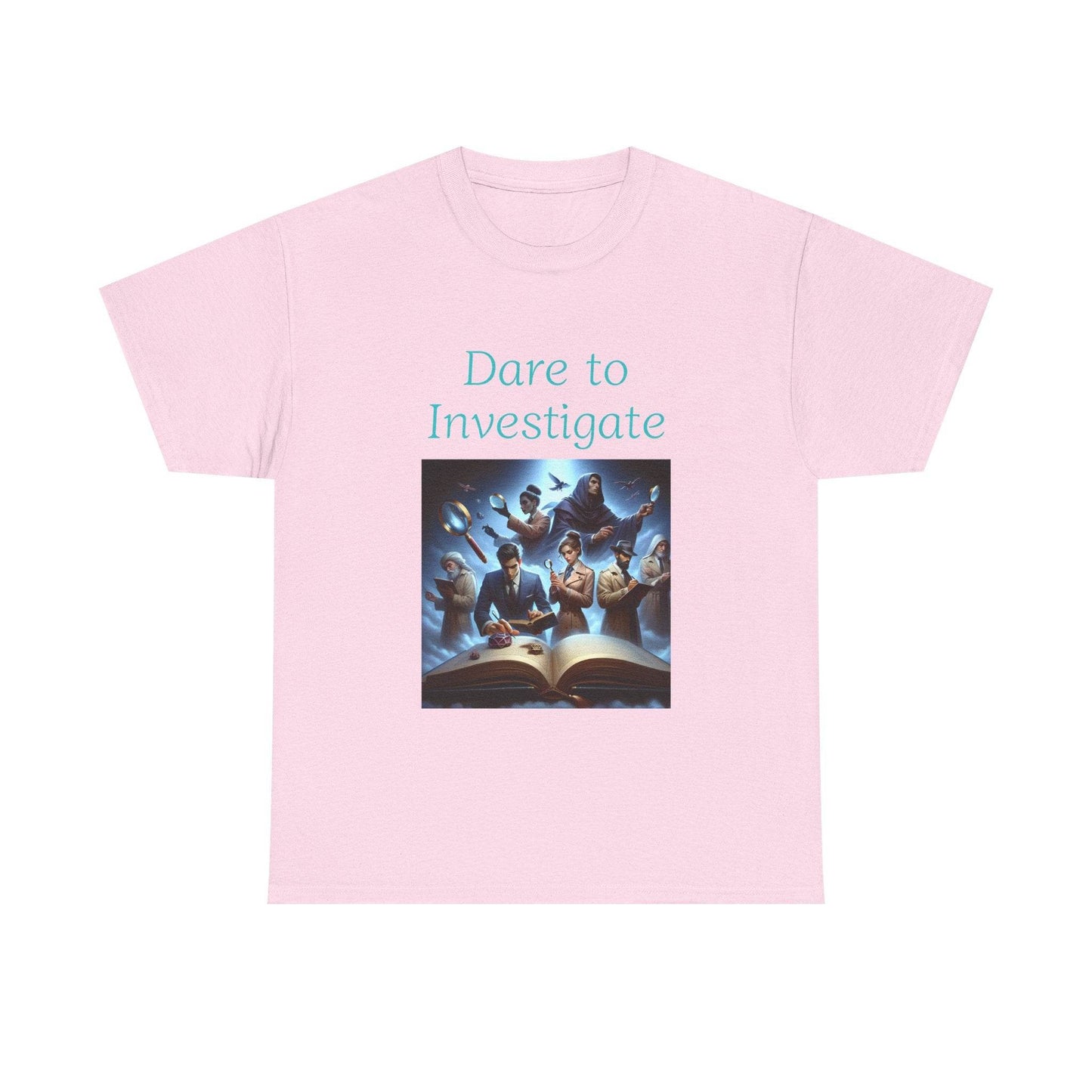 Investigate - Unisex Heavy Cotton Tee - Crime/Mystery Books - The Dreamer's Bookshop.