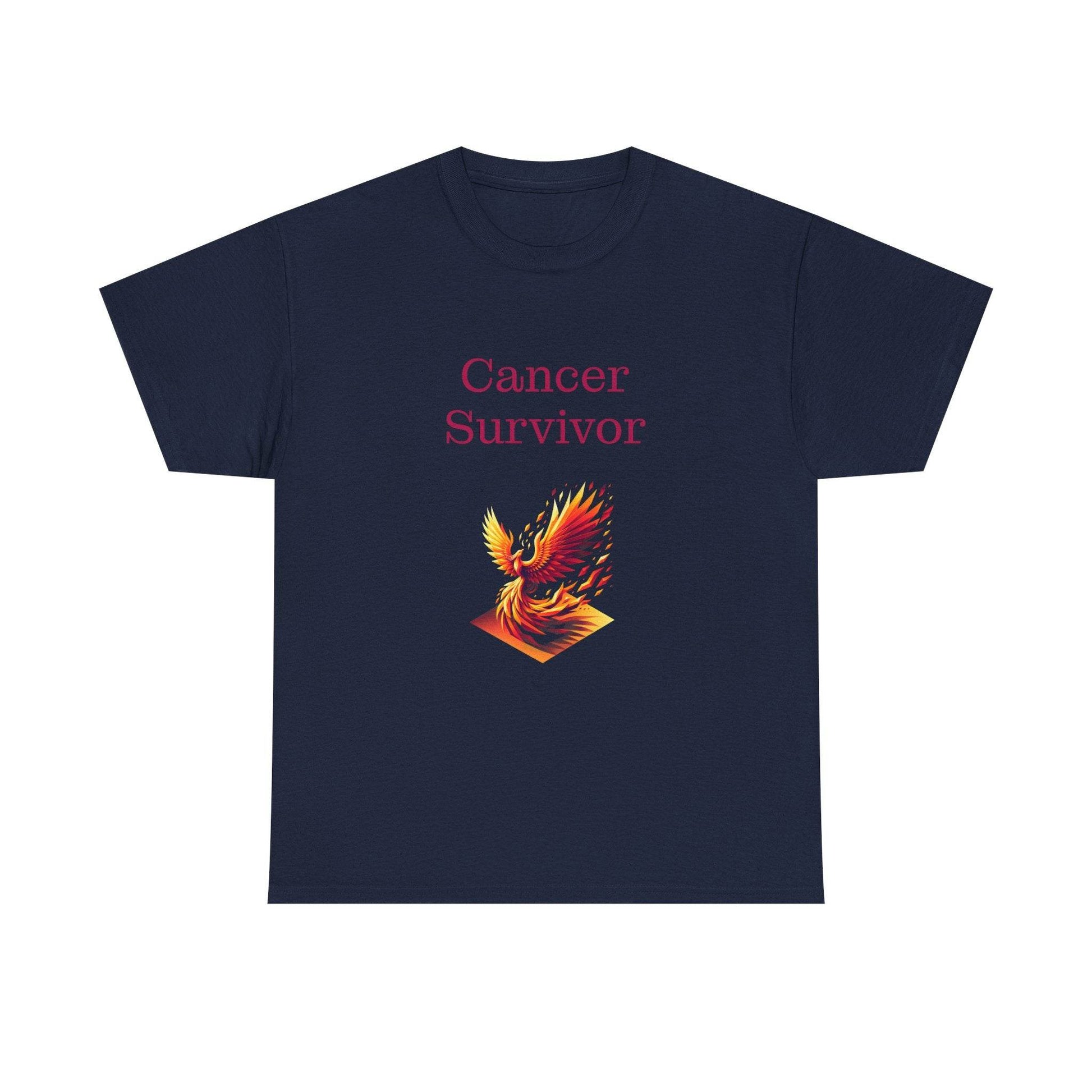 Cancer Survivor Unisex Heavy Cotton Tee - Empowering Apparel for Health Awareness - The Dreamer's Bookshop.