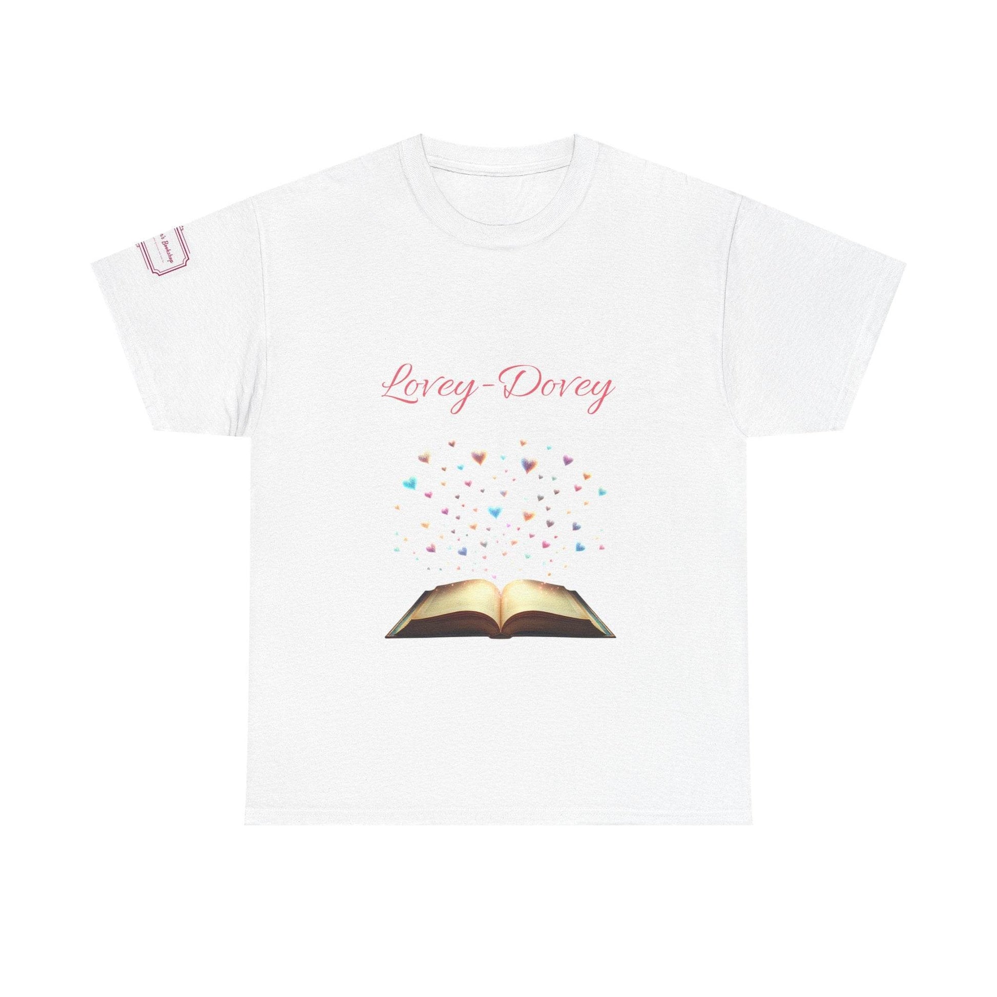 Lovey-Dovey - Graphic Unisex Heavy Cotton Tee - The Dreamer's Bookshop.