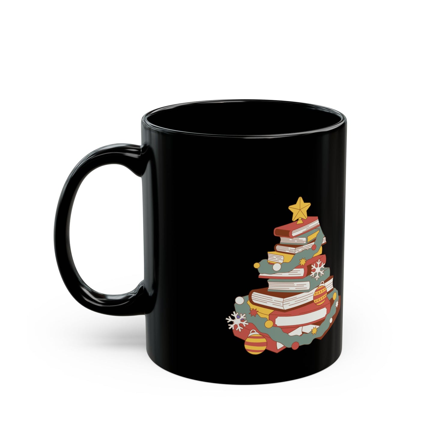 Book Lover's Christmas Black Mug (11oz, 15oz)