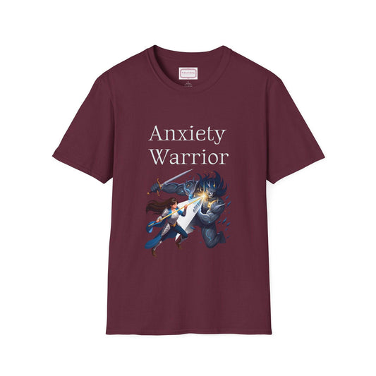 Anxiety Warrior Unisex Softstyle T-Shirt - Embrace Your Battles - The Dreamer's Bookshop.