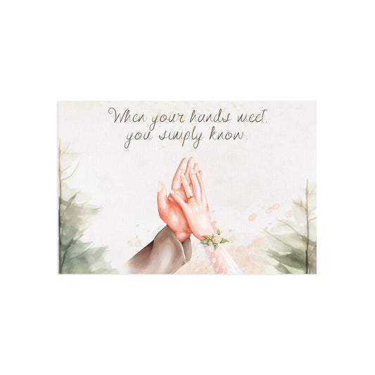 The Dreamer's Bookshop Cute "Your Hands" Wedding Card - The Dreamer's Bookshop.