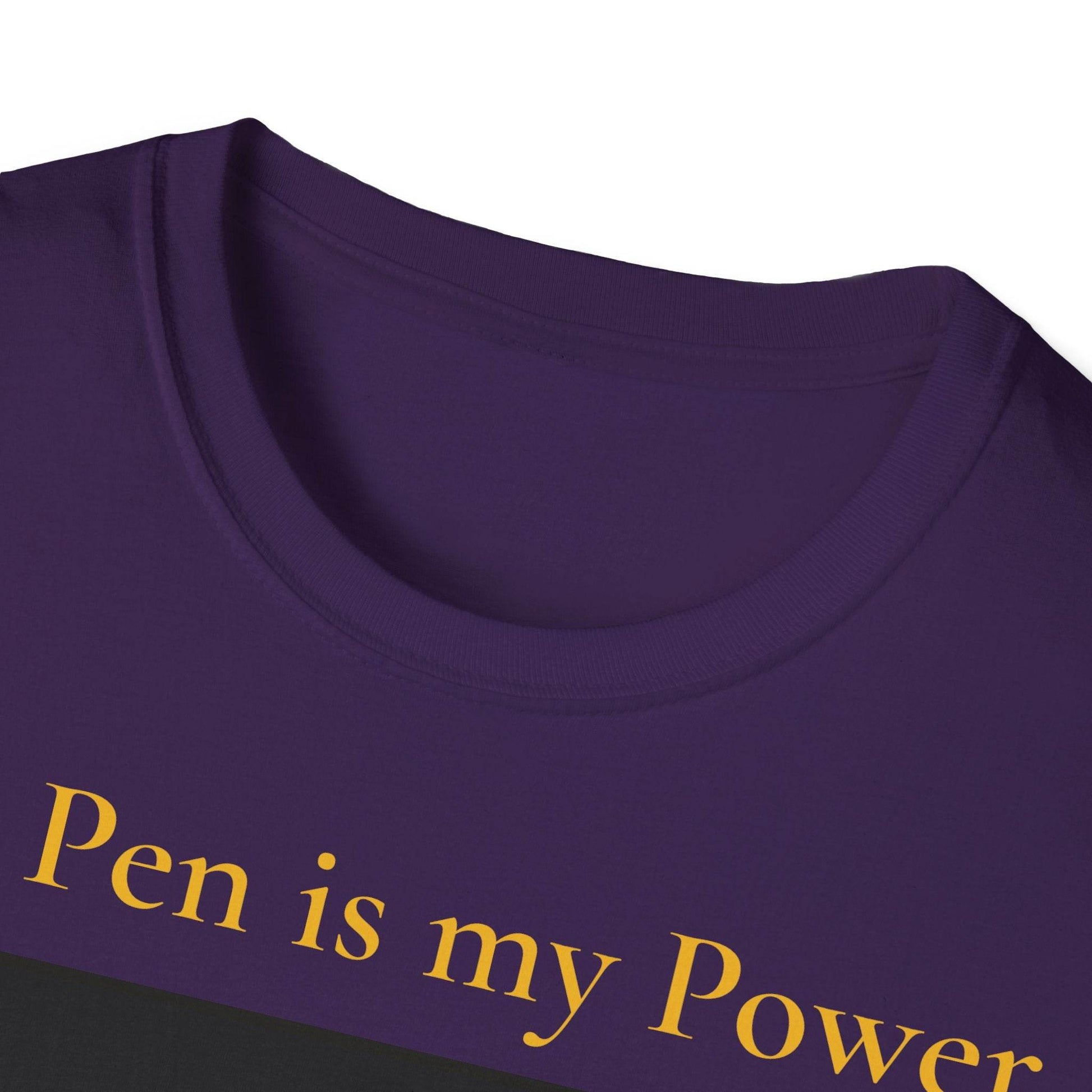 Inspirational Unisex Softstyle T-Shirt - 'My Pen' Motivational Design - The Dreamer's Bookshop.