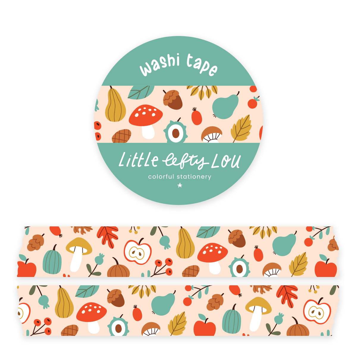 Little Lefty Lou - Autumn Vibes washitape - The Dreamer's Bookshop.
