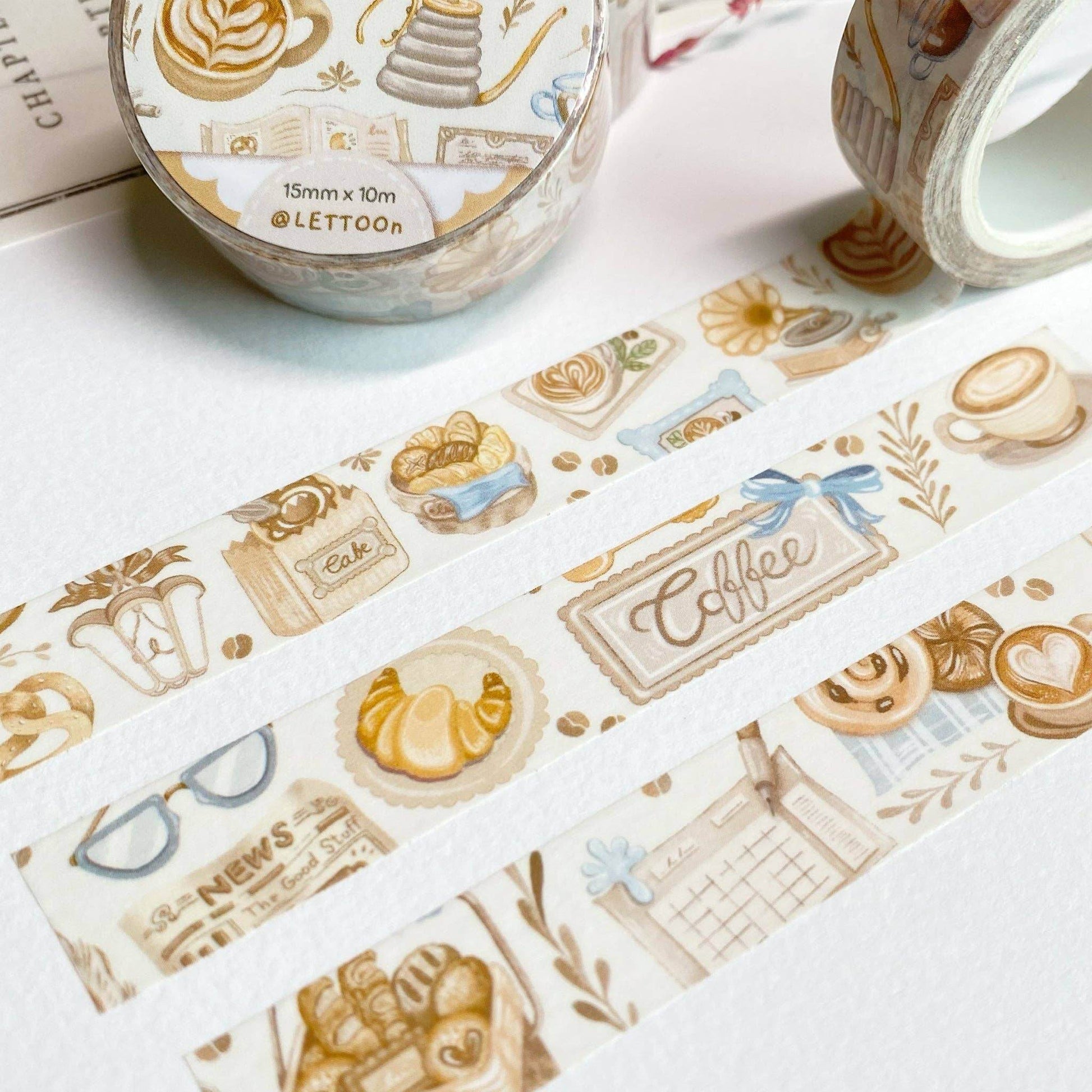 LETTOOn - Washi Tape - Gezellig café - The Dreamer's Bookshop.