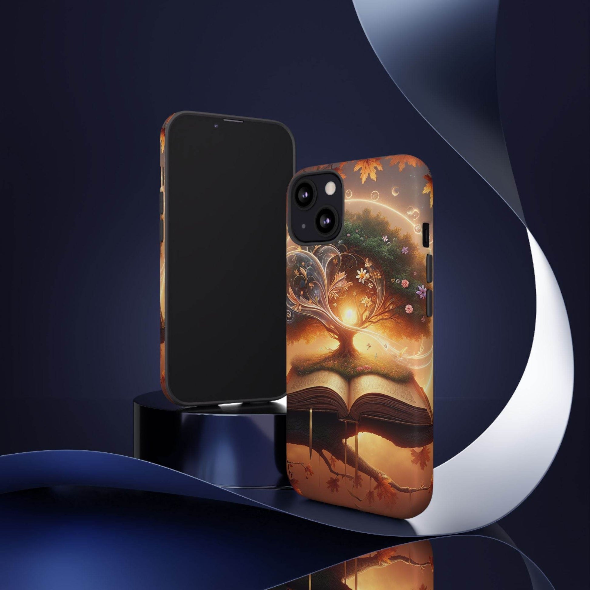 Nature-Inspired iPhone & Samsung Phone Case with Tree of Life Design - The Dreamer's Bookshop.