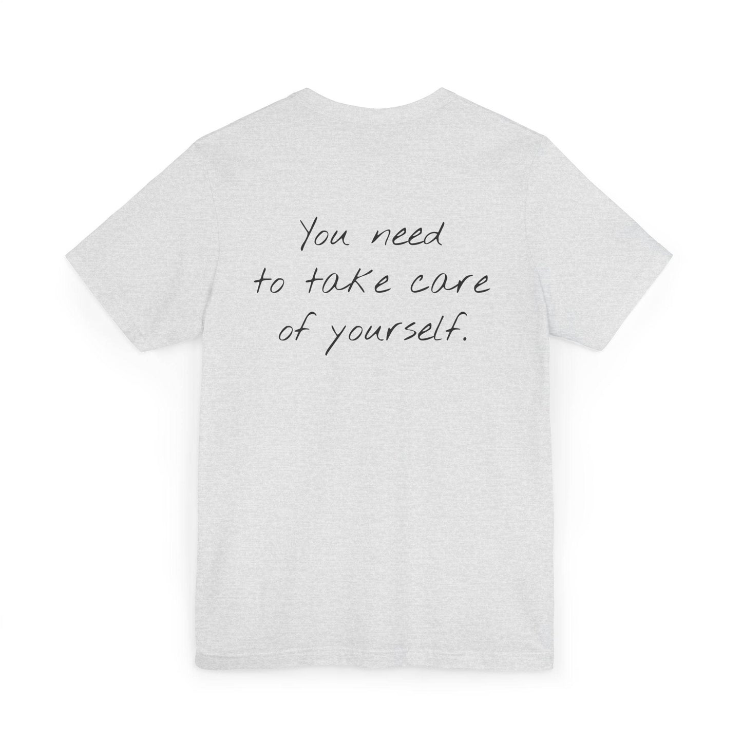 Unisex Jersey T-Shirt - 'Take Care' Inspirational - The Dreamer's Bookshop.