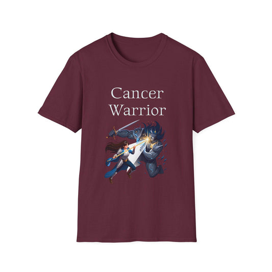 Cancer Warrior Unisex Softstyle T-Shirt - Empowering Battle for Women's Health - The Dreamer's Bookshop.