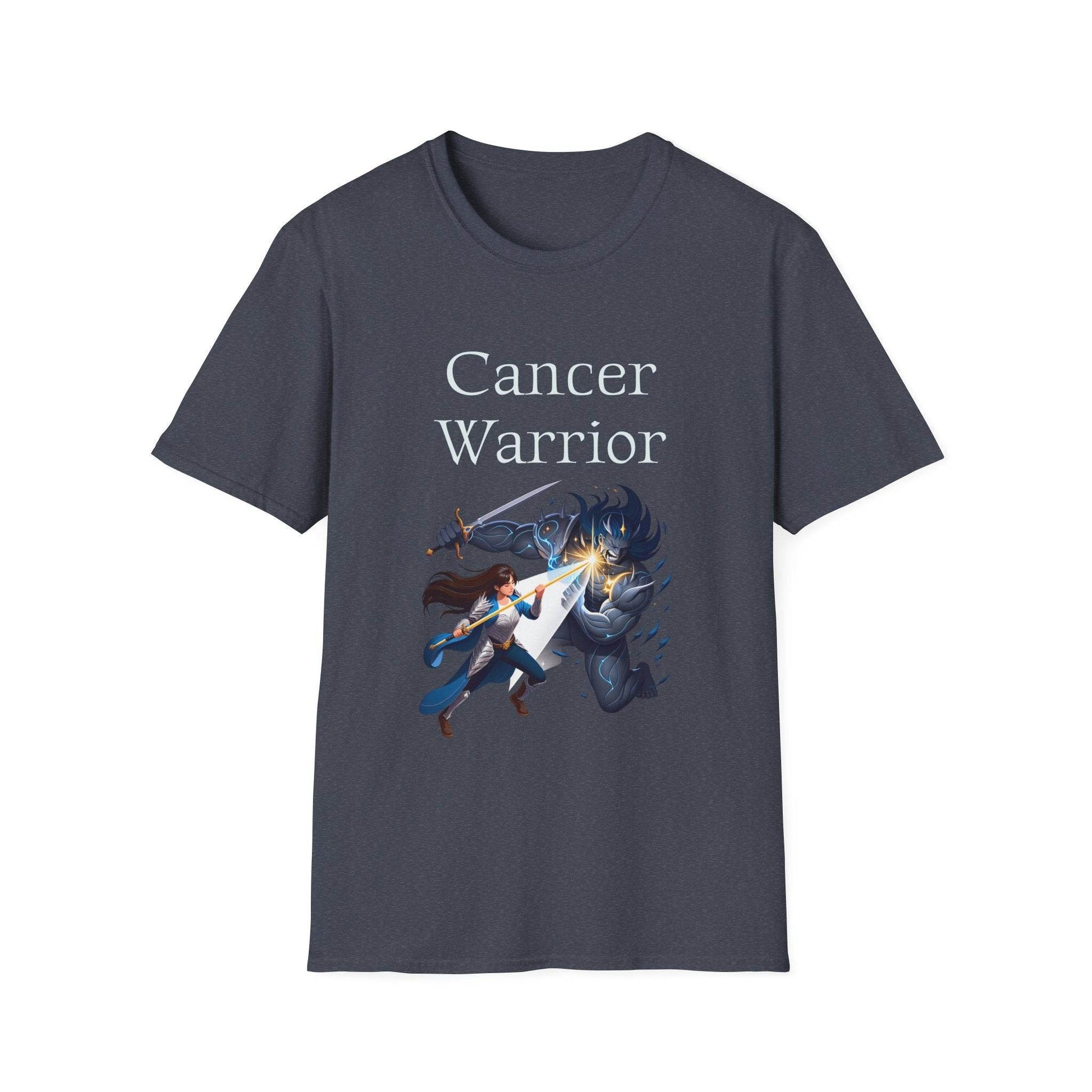 Cancer Warrior Unisex Softstyle T-Shirt - Empowering Battle for Women's Health - The Dreamer's Bookshop.