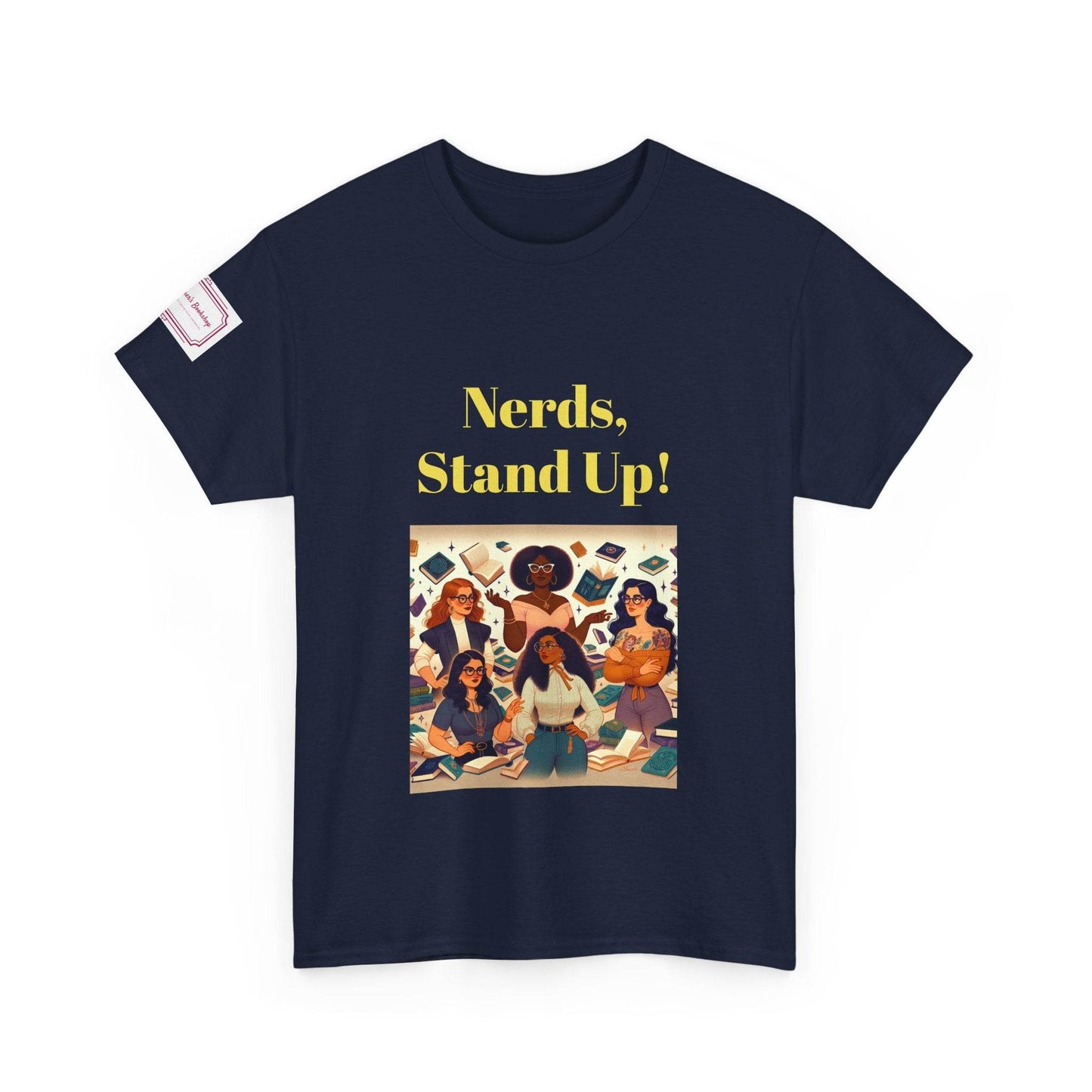 Nerds Stand Up - Graphic Unisex Heavy Cotton Tee - Book Lovers - The Dreamer's Bookshop.