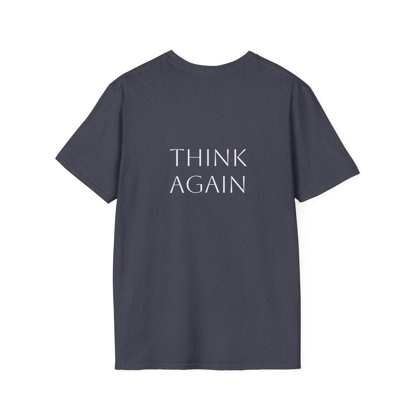 Unisex Softstyle T-Shirt - 'Think Again' - The Dreamer's Bookshop.