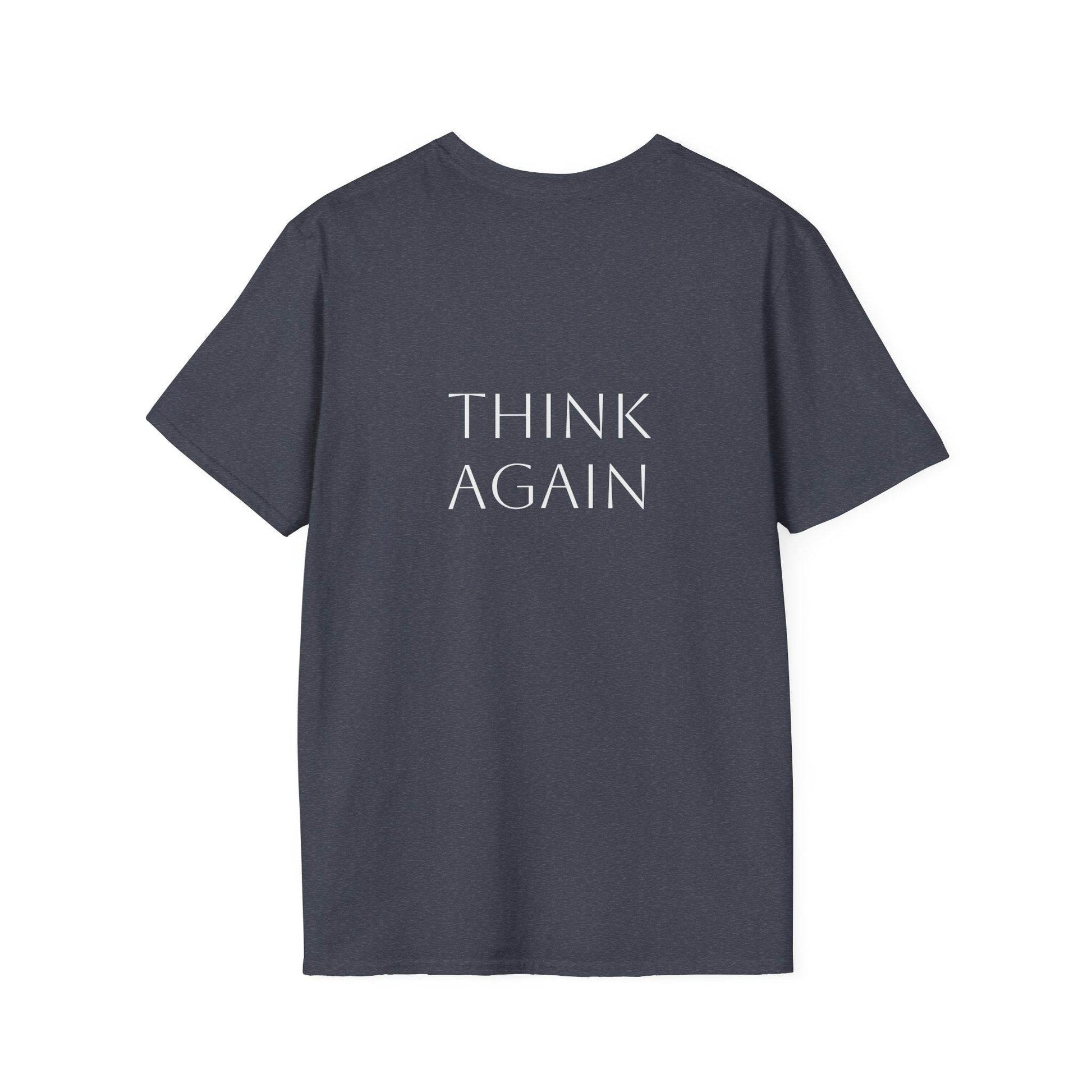 Unisex Softstyle T-Shirt - 'Think Again' - The Dreamer's Bookshop.