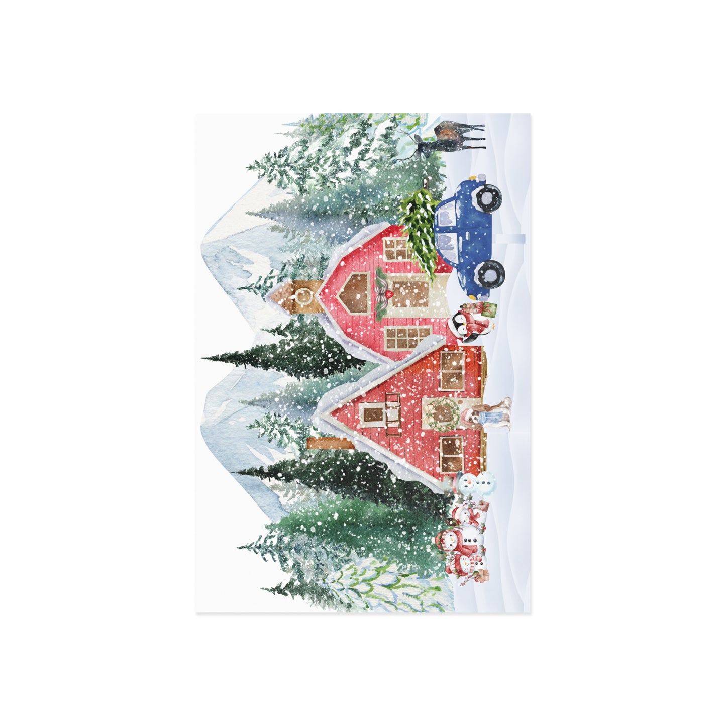 The Dreamer's Bookshop "Winter farm" Christmas Card