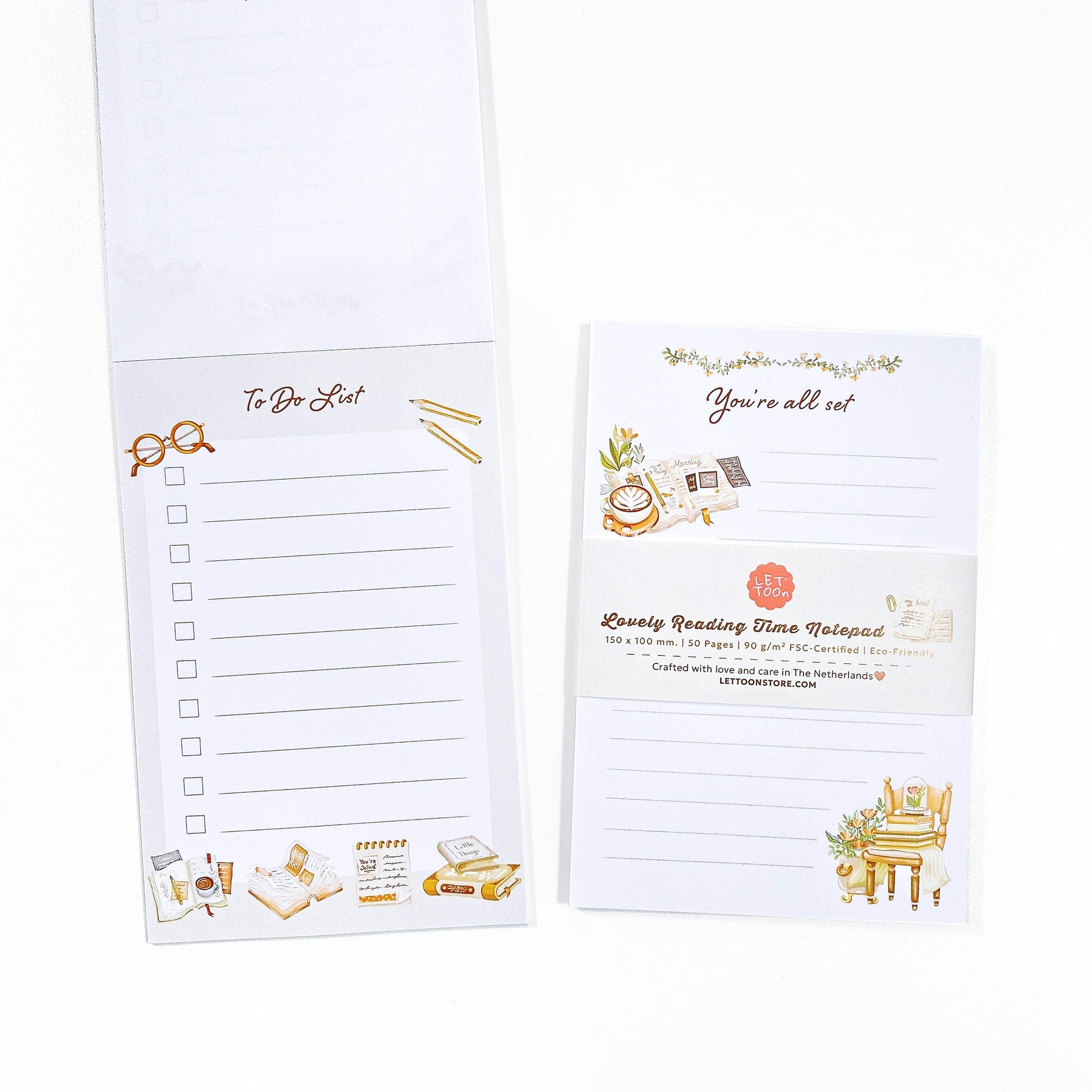 LETTOOn - Heerlijke leestijd - Notepad - The Dreamer's Bookshop.