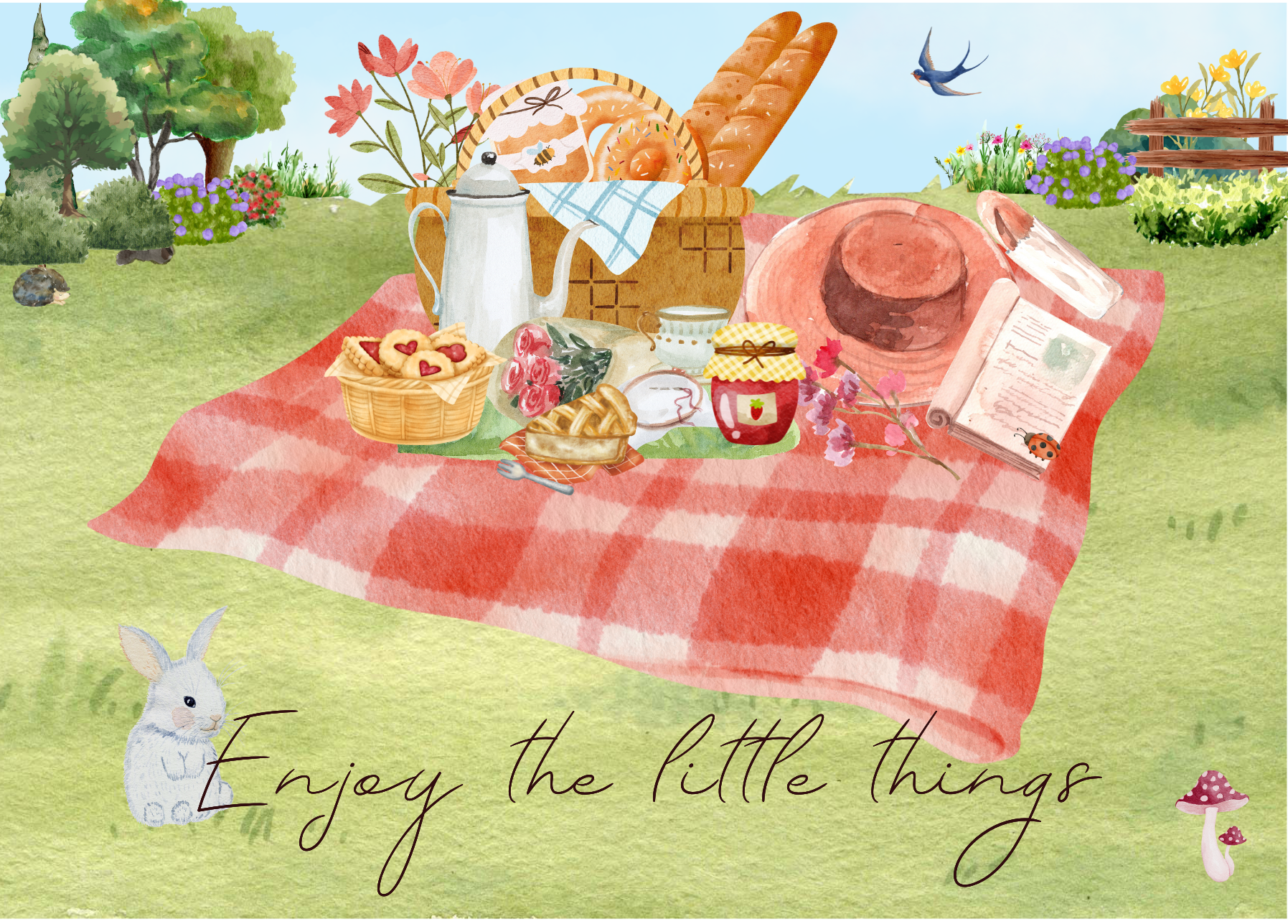 The Dreamer's Bookshop "Picknick" Enjoy Little Things Card - The Dreamer's Bookshop.