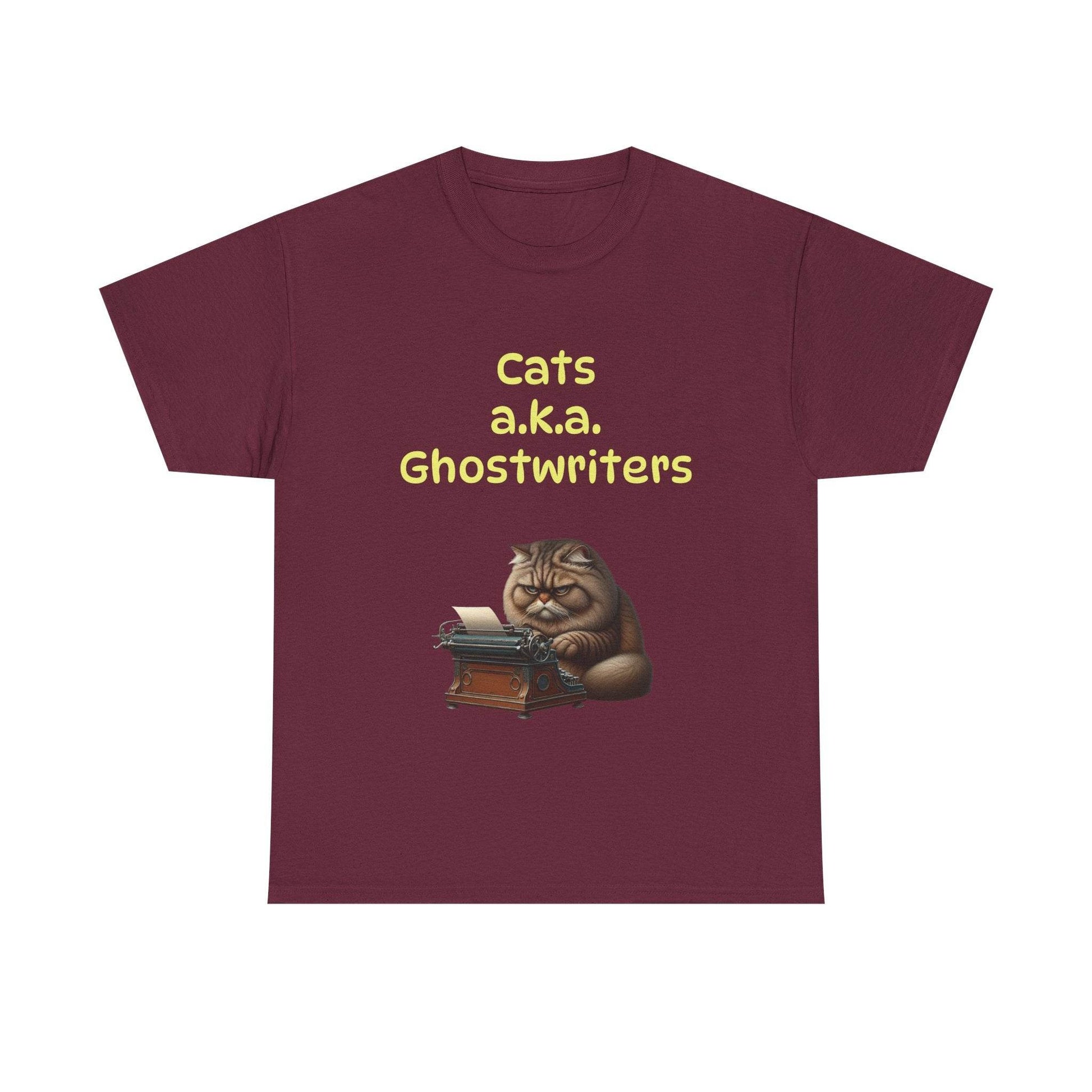 Cats Ghostwriters - A Unisex Heavy Cotton Tee - Perfect for Book Lovers - The Dreamer's Bookshop.