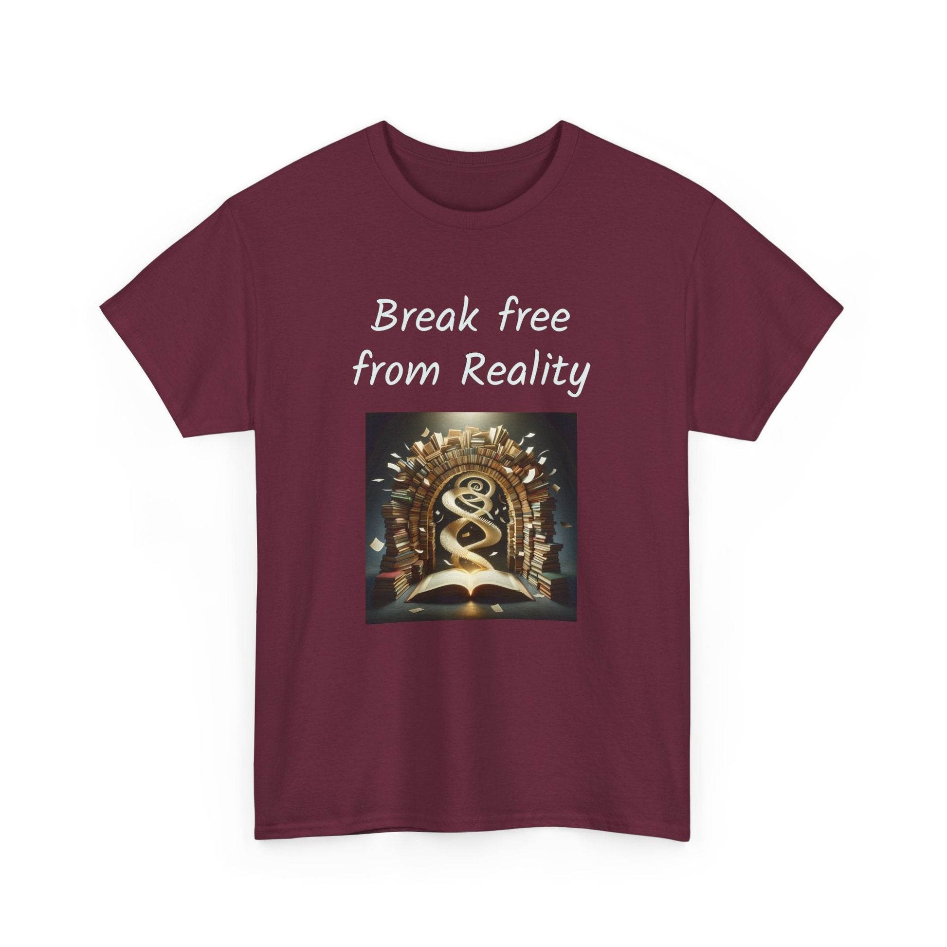 Break Free - Graphic Tee - Unisex Heavy Cotton T-Shirt - Book Lovers - The Dreamer's Bookshop.