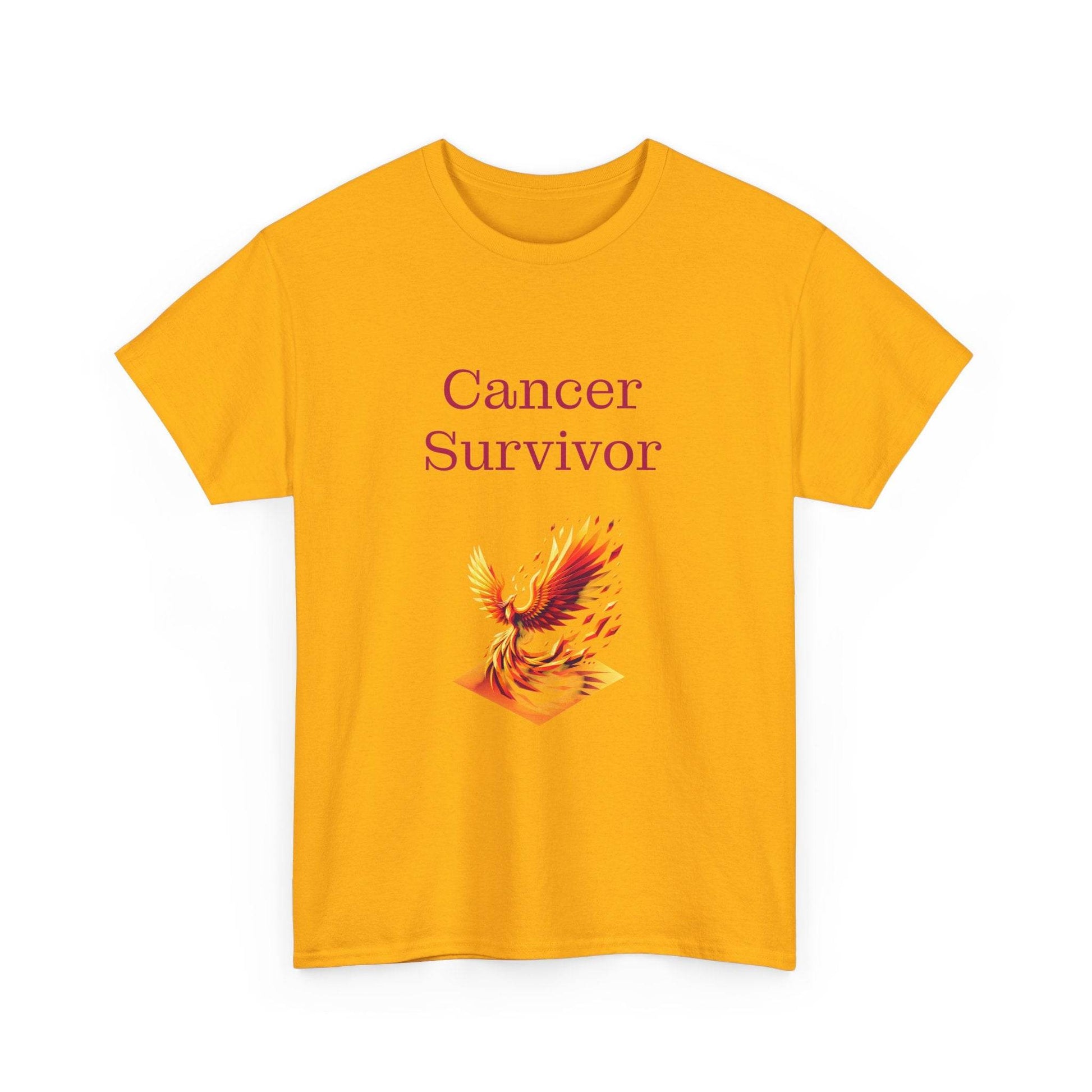 Cancer Survivor Unisex Heavy Cotton Tee - Empowering Apparel for Health Awareness - The Dreamer's Bookshop.