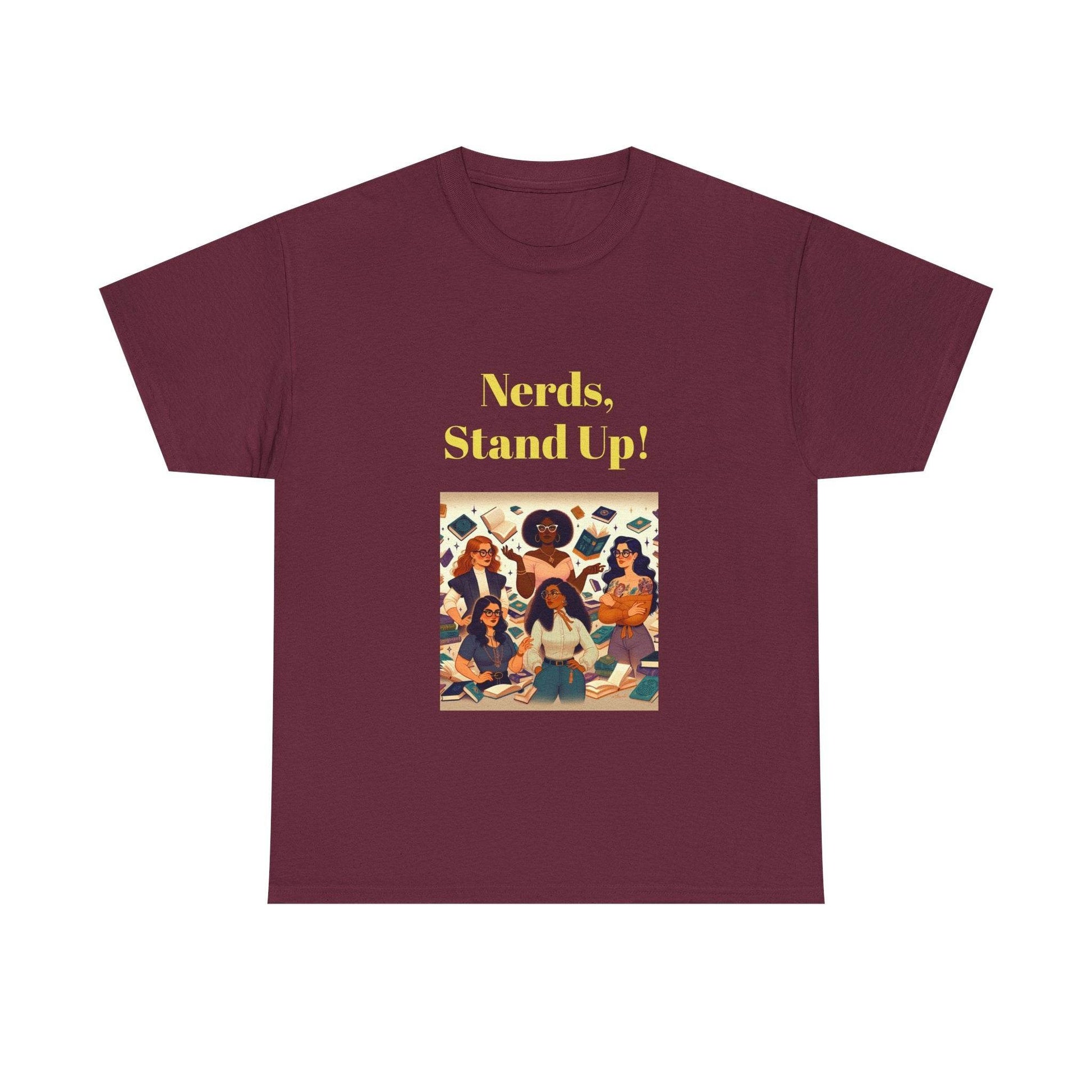 Nerds Stand Up - Unisex Heavy Cotton Tee - Book Lovers - The Dreamer's Bookshop.