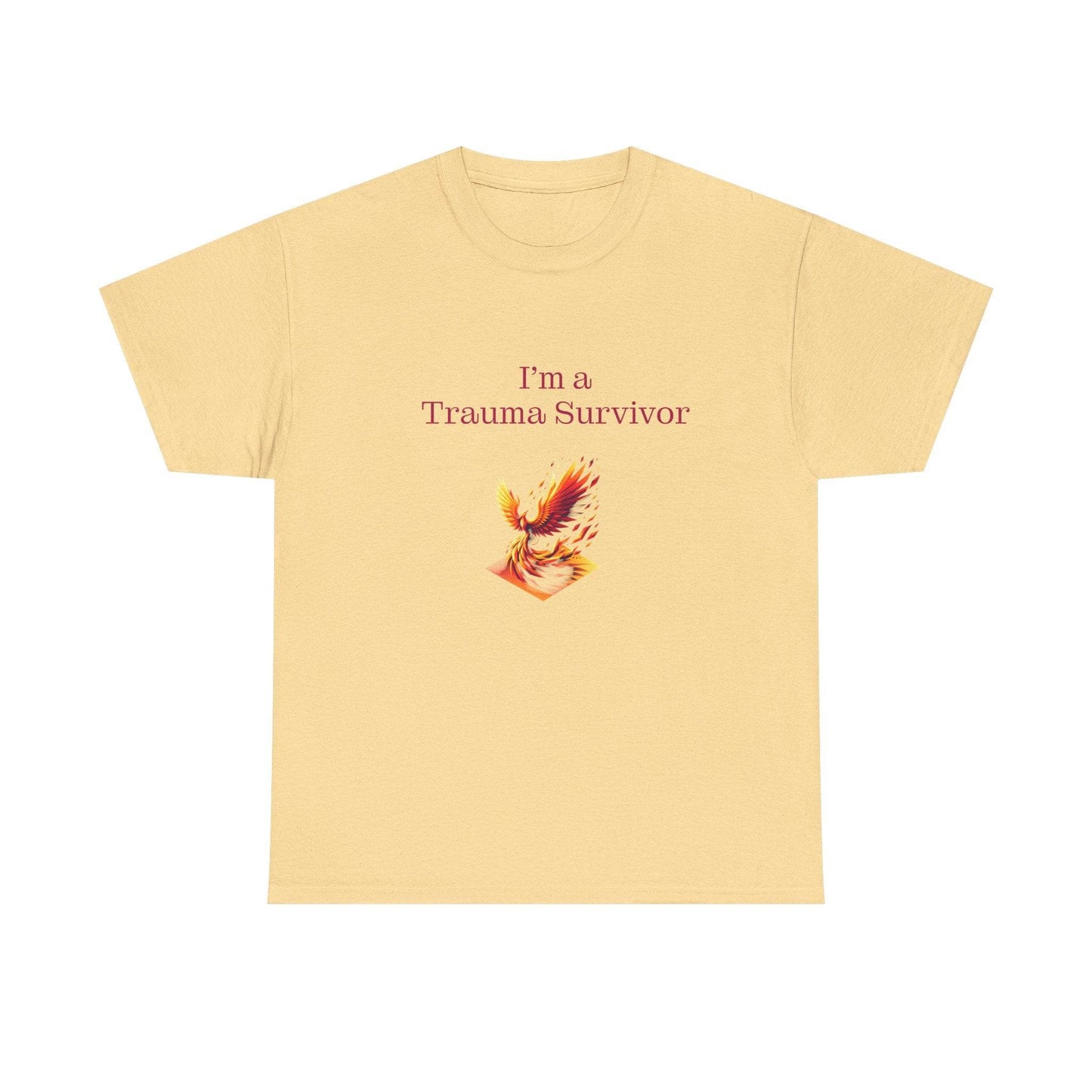 Trauma Survivor Unisex Heavy Cotton Tee - Empowering Apparel for Health Awareness - The Dreamer's Bookshop.