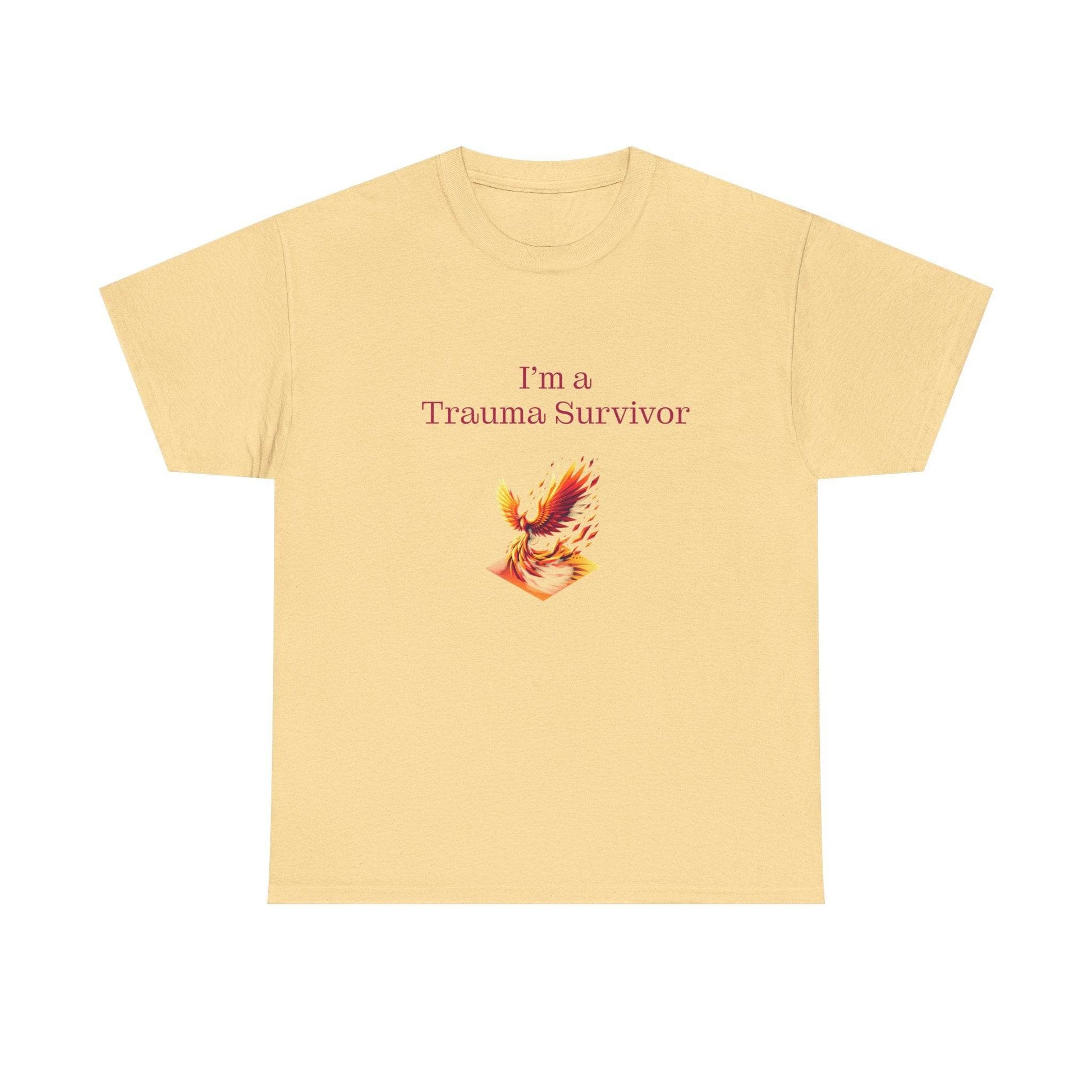 Trauma Survivor Unisex Heavy Cotton Tee - Empowering Apparel for Health Awareness - The Dreamer's Bookshop.