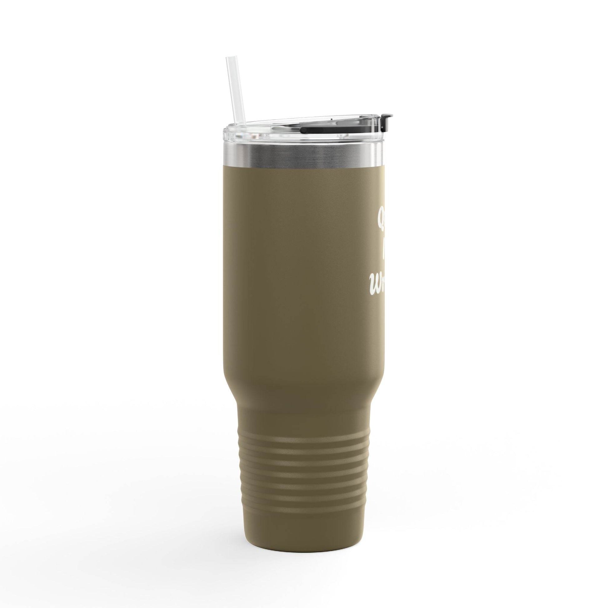 Quiet I'm Writing Insulated Travel Mug - 40oz Red Coffee Cup - The Dreamer's Bookshop.