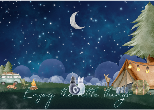 The Dreamer's Bookshop "Camping" Enjoy Little Things Card - The Dreamer's Bookshop.