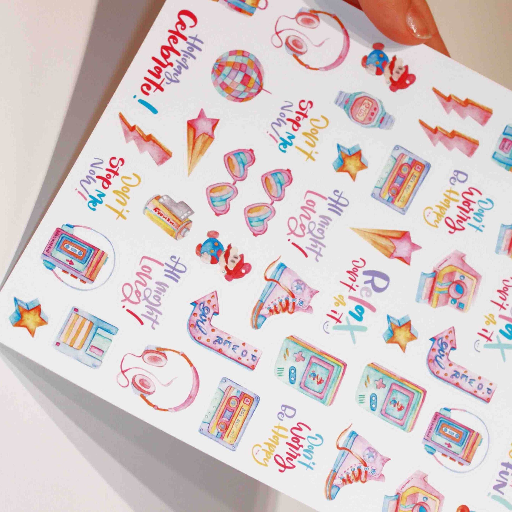 Very Wonder di Chiara Veri - Stickers - 80's Fever - The Dreamer's Bookshop.