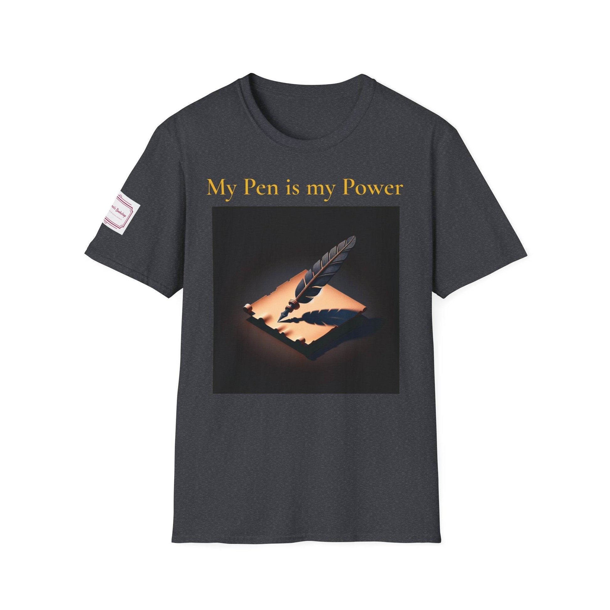 Inspirational Unisex Softstyle T-Shirt - 'My Pen' Motivational Design - The Dreamer's Bookshop.
