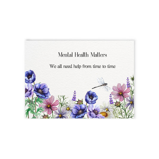 Watercolor "Need Help" Mental Health Matters Art Print - The Dreamer's Bookshop.