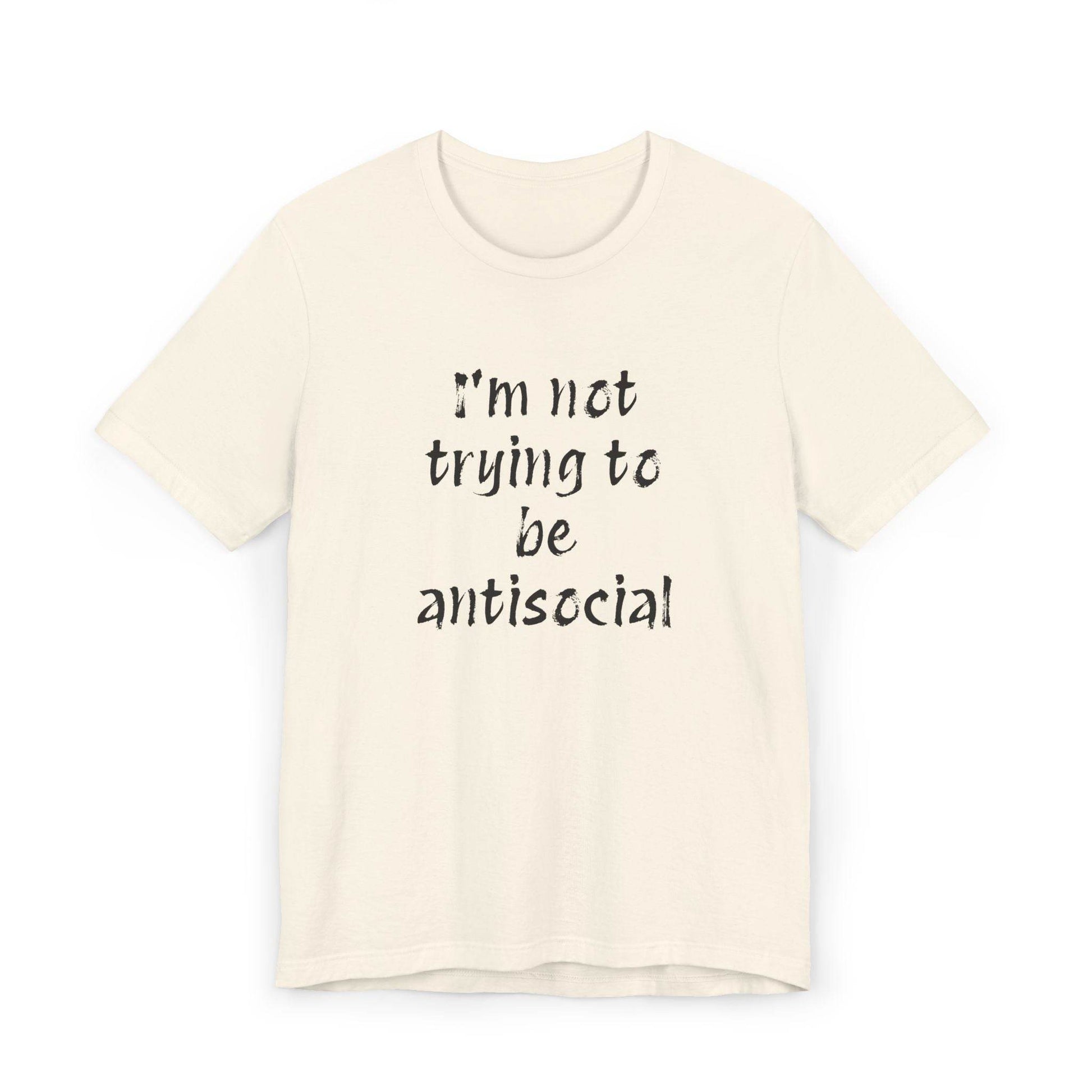 Funny Unisex Jersey T-Shirt - Anti-Social Vibe for Booktroverts - The Dreamer's Bookshop.