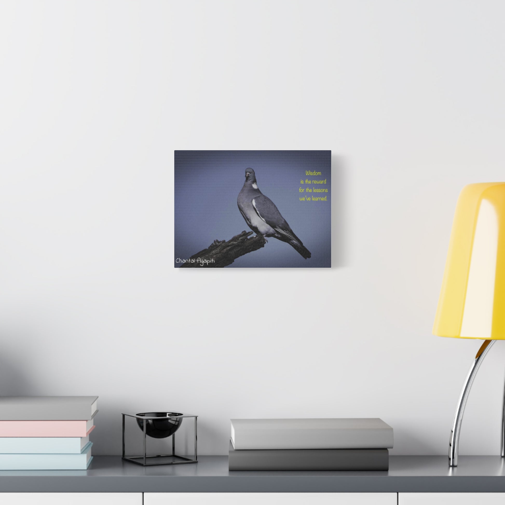 Inspirational Bird Canvas Art - "Wisdom is the Reward" - The Dreamer's Bookshop.