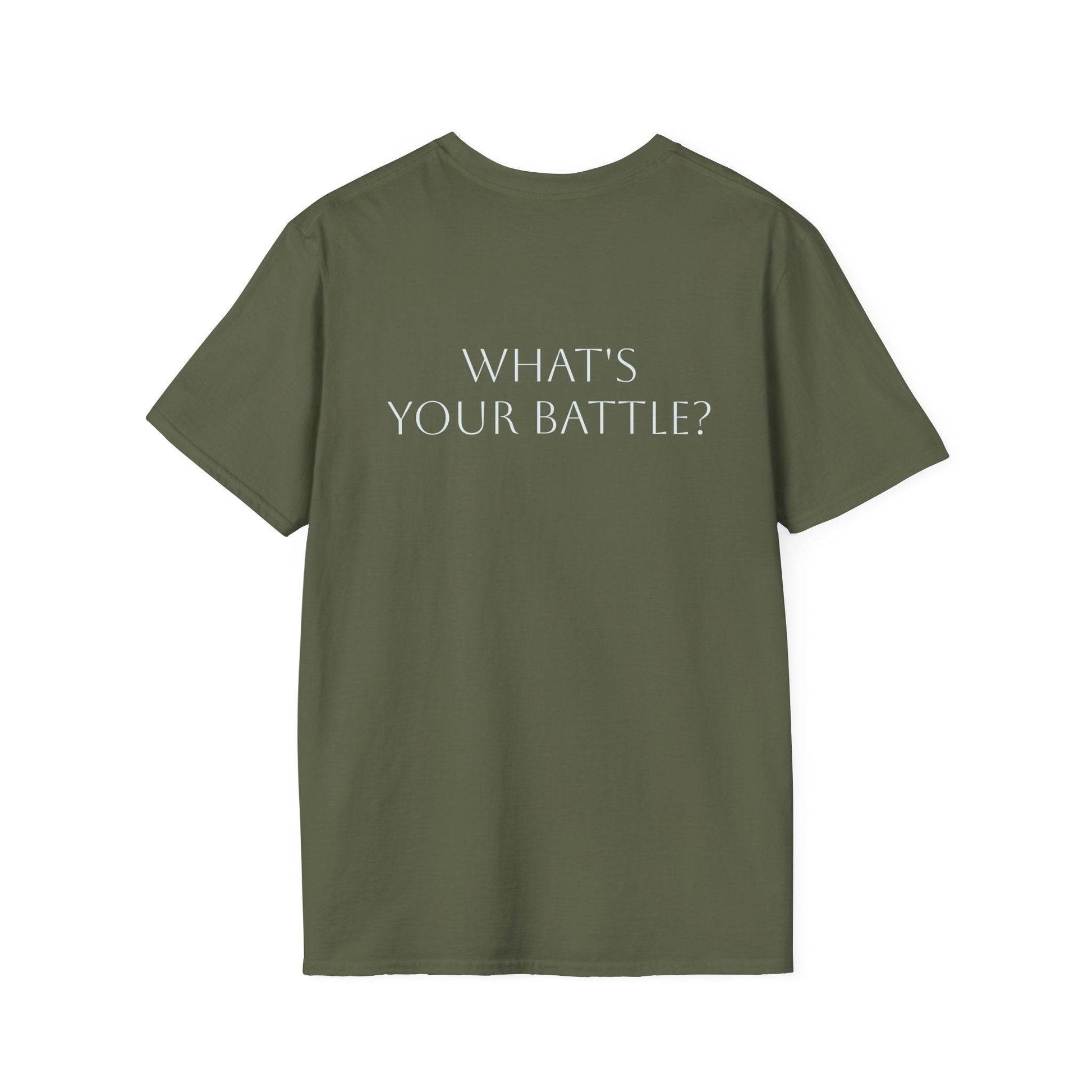 Anxiety Warrior Unisex Softstyle T-Shirt - What's Your Battle? - The Dreamer's Bookshop.