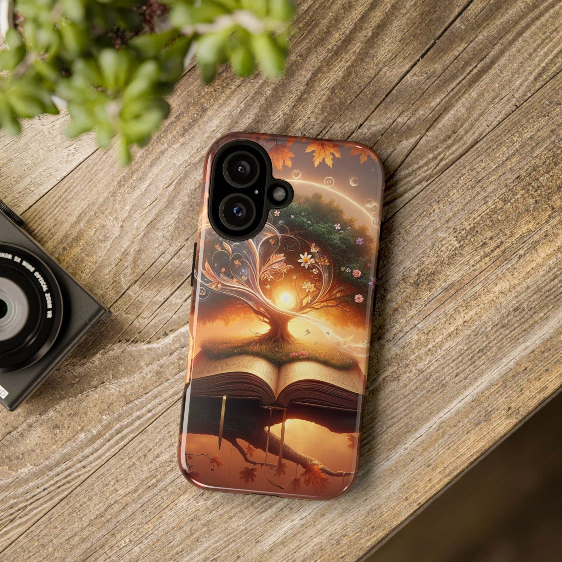 Nature-Inspired iPhone & Samsung Phone Case with Tree of Life Design - The Dreamer's Bookshop.
