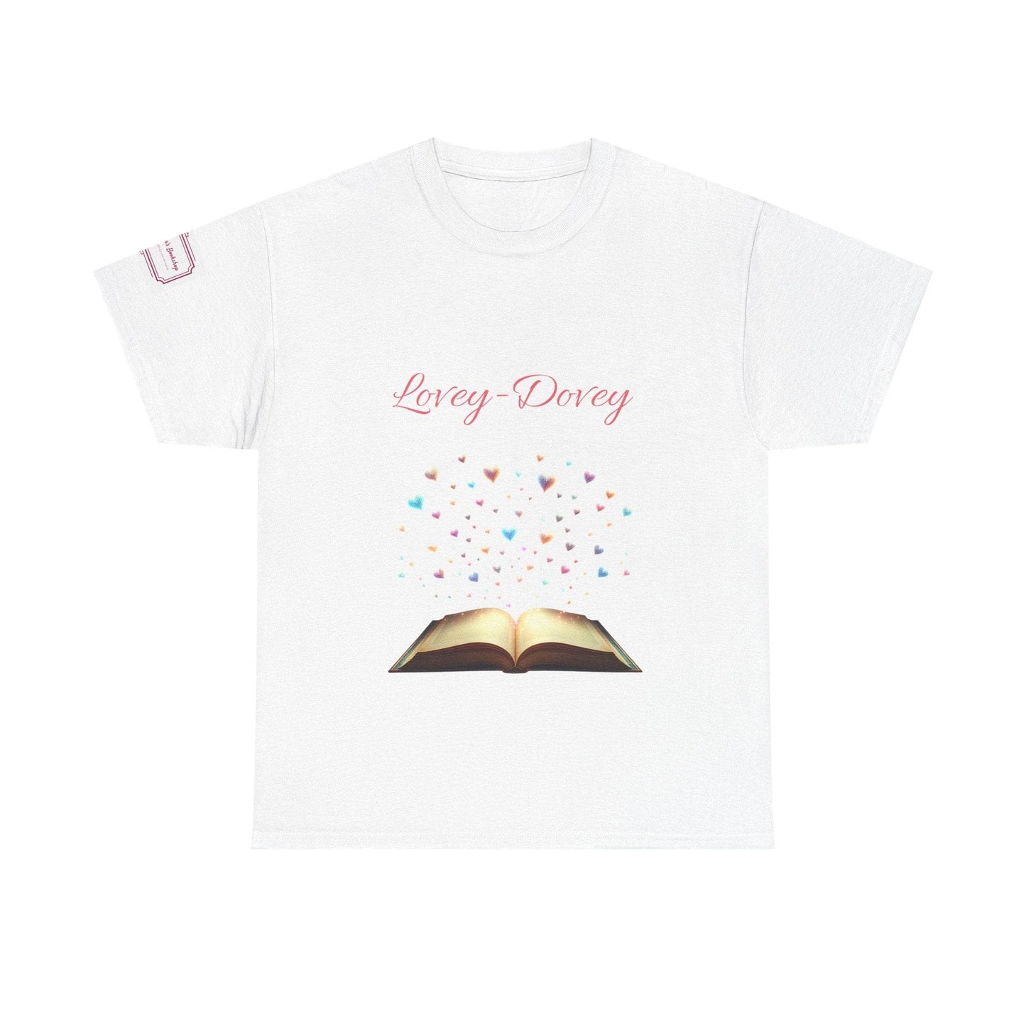 Lovey-Dovey - Unisex Heavy Cotton Tee - Sweet Romance - The Dreamer's Bookshop.