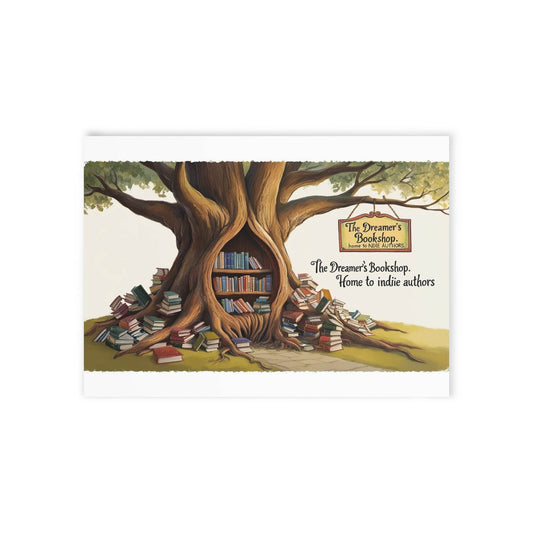 The Dreamer's Bookshop - Tree and Books Card - The Dreamer's Bookshop.