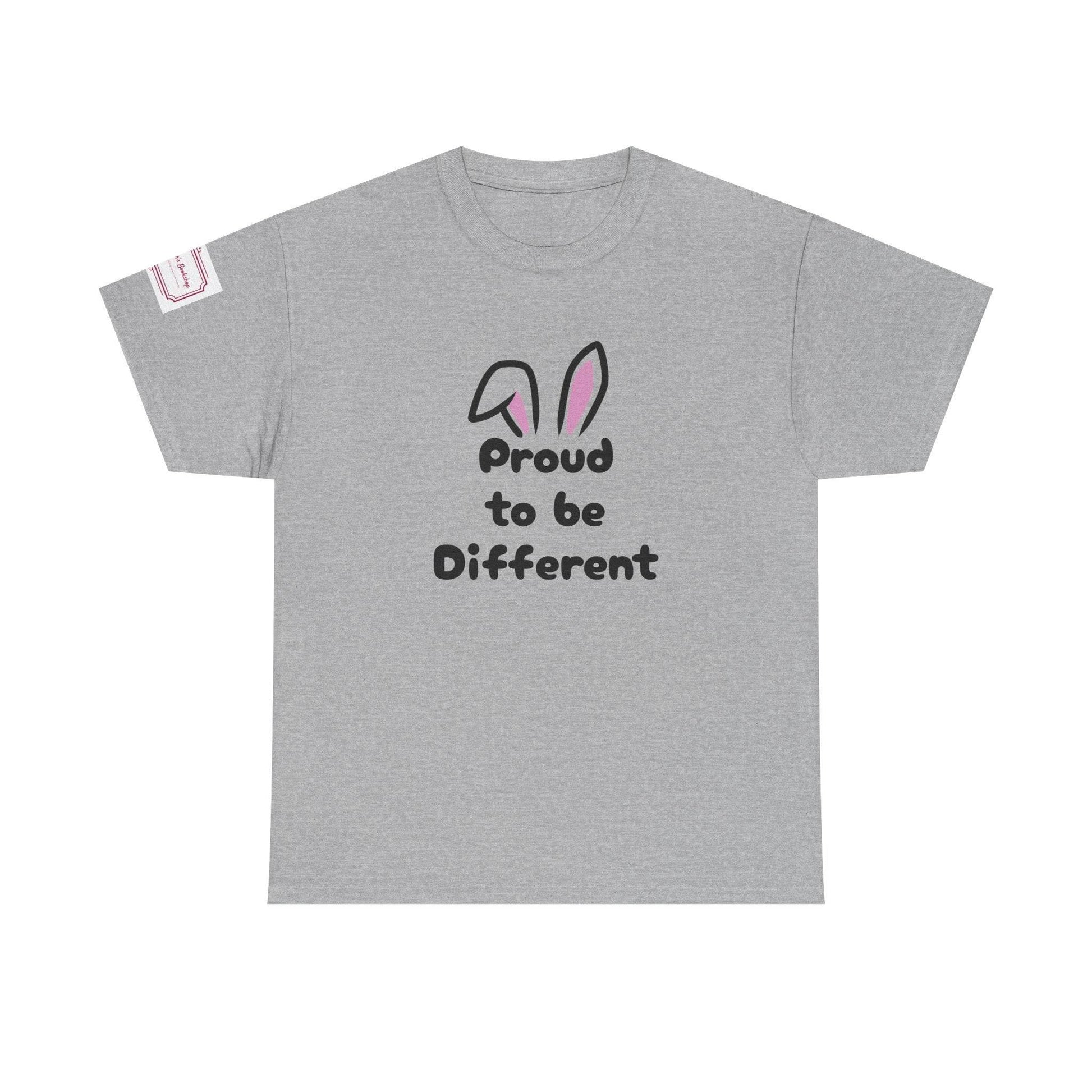 Proud to be Different Unisex Heavy Cotton Tee - Fun & Inclusive Graphic T-Shirt - The Dreamer's Bookshop.