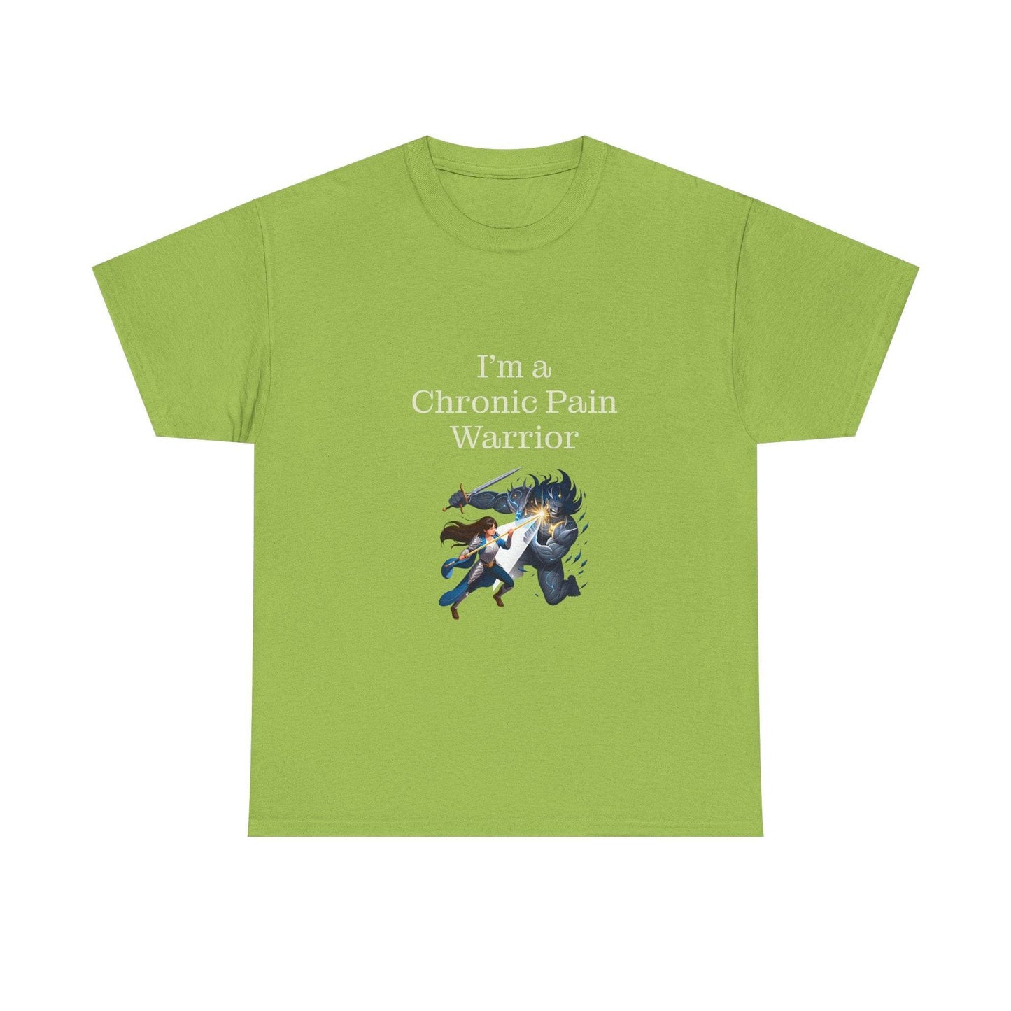 Chronic Pain Warrior Unisex Heavy Cotton Tee - Empowering Apparel for Health Awareness - The Dreamer's Bookshop.