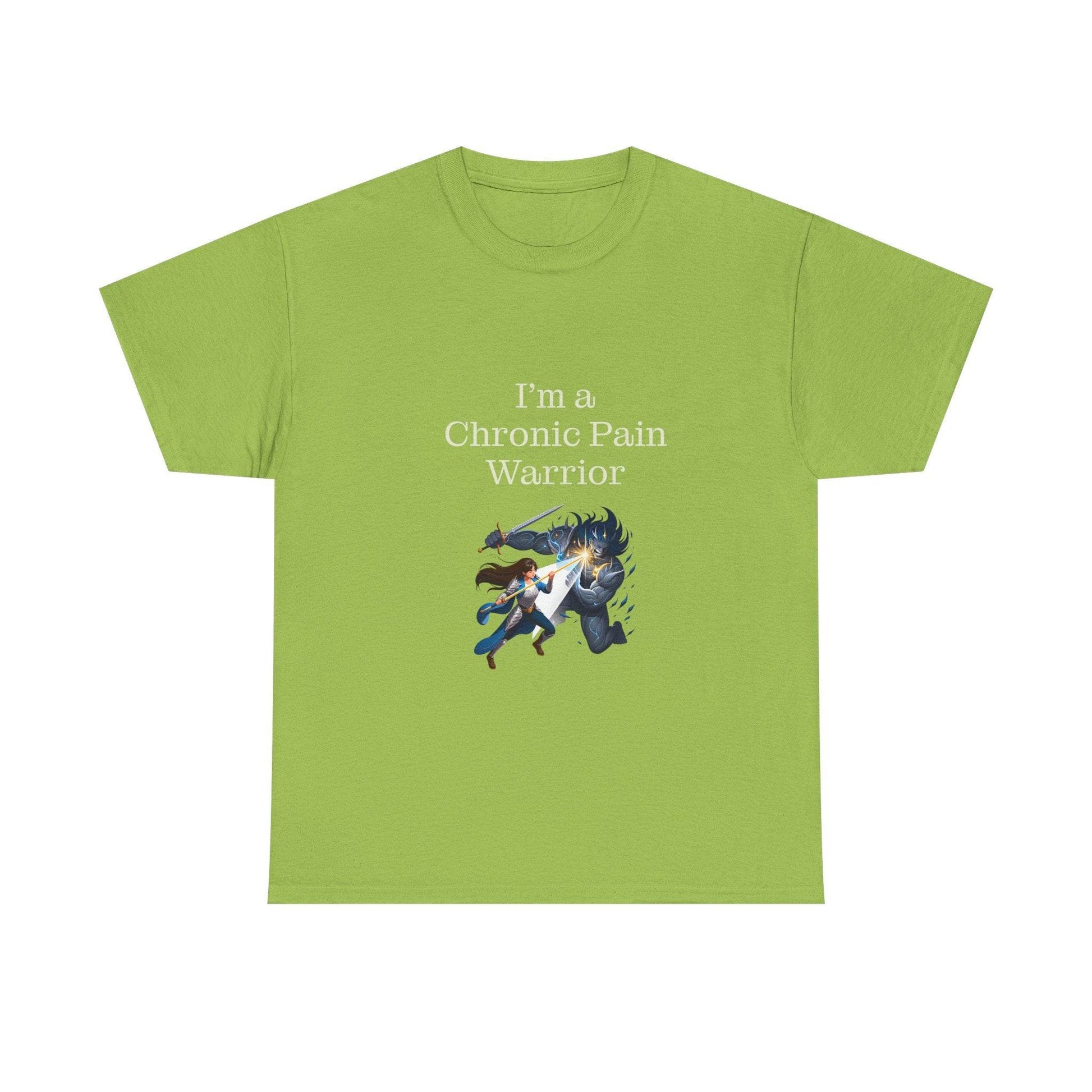 Chronic Pain Warrior Unisex Heavy Cotton Tee - Empowering Apparel for Health Awareness - The Dreamer's Bookshop.